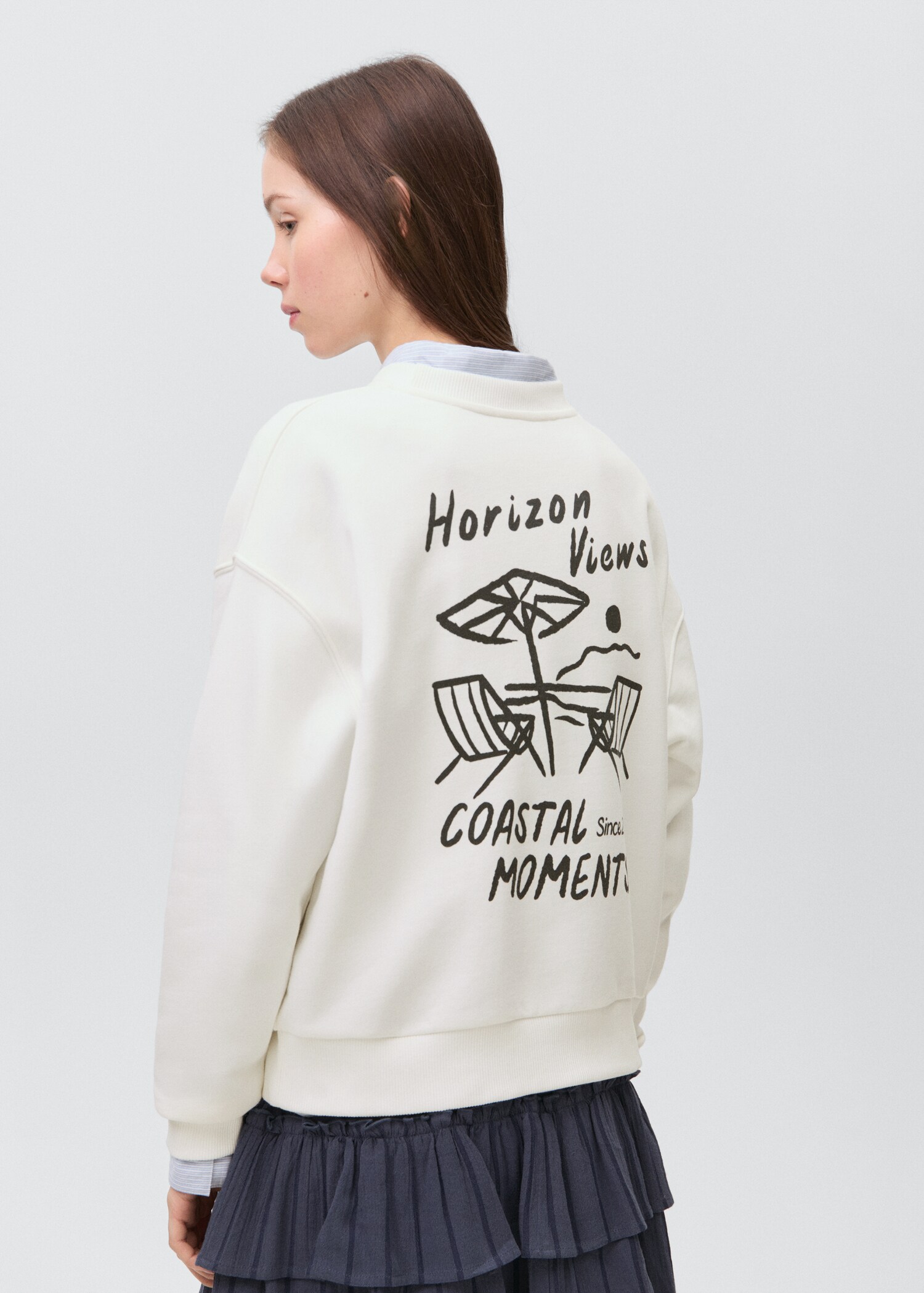 Sudadera algodón estampada - Reverso del artículo