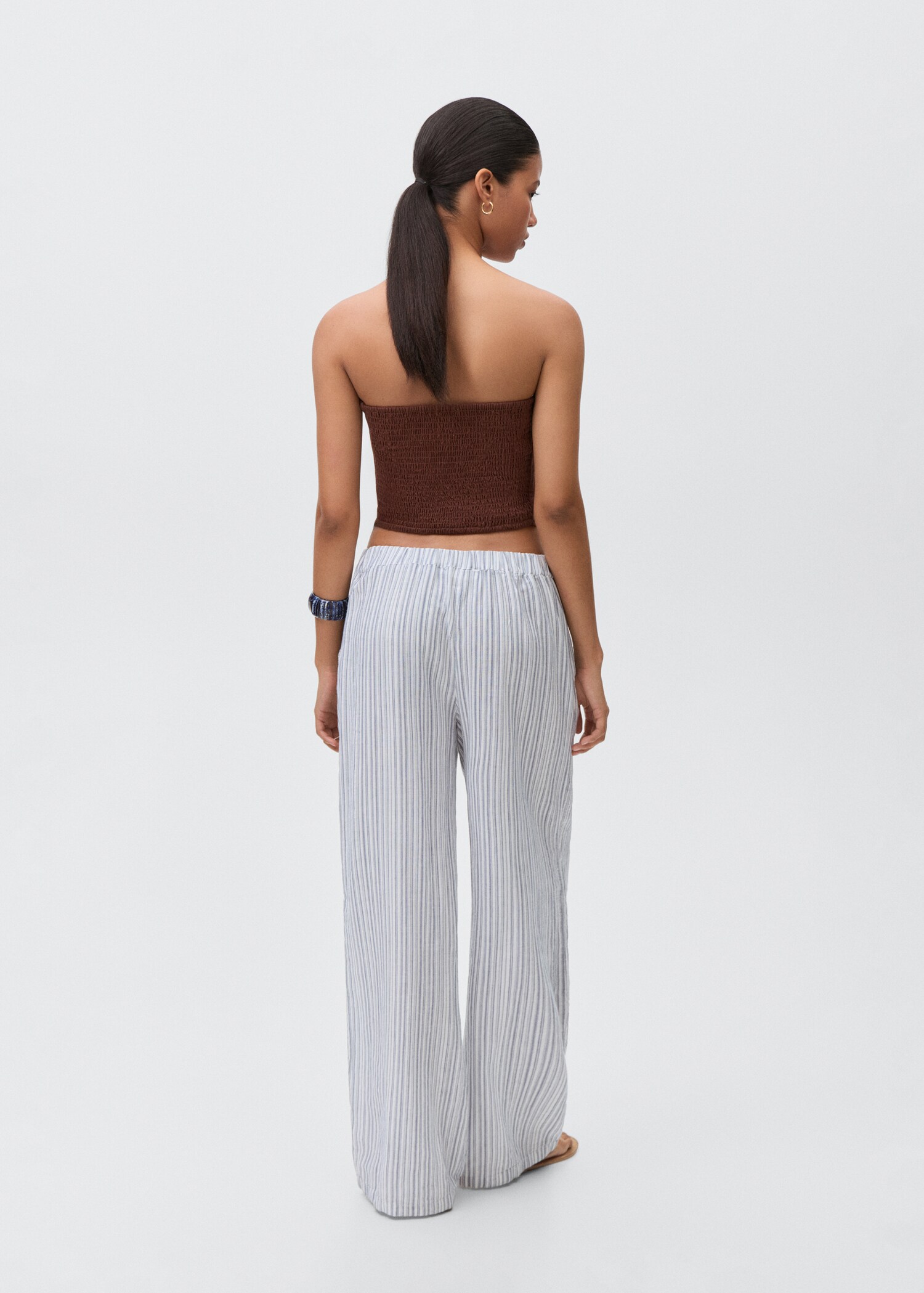 Pantalon coton à rayures - Verso de l’article