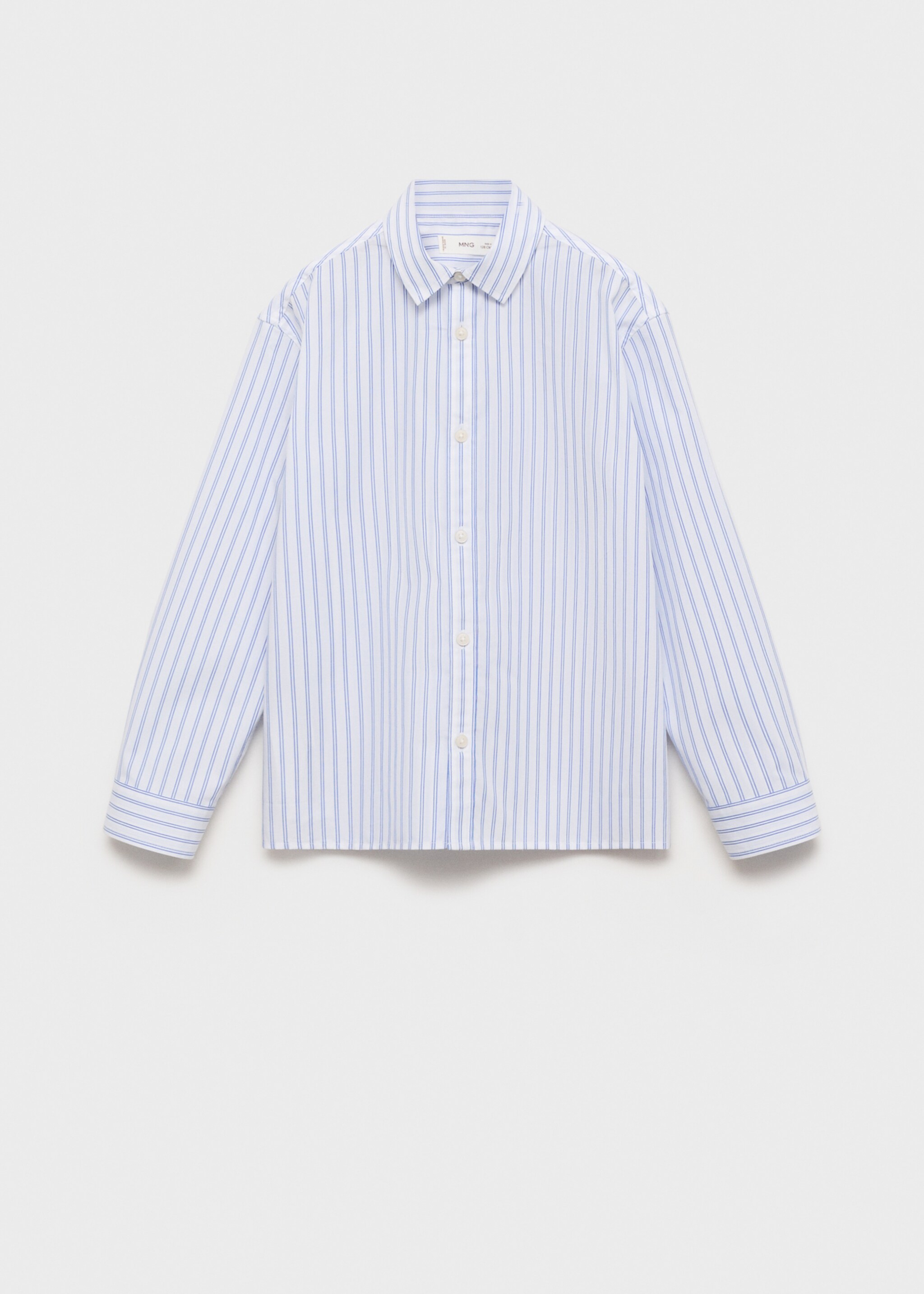 Striped cotton shirt - Article without model, White. Ref: 87064791-00.