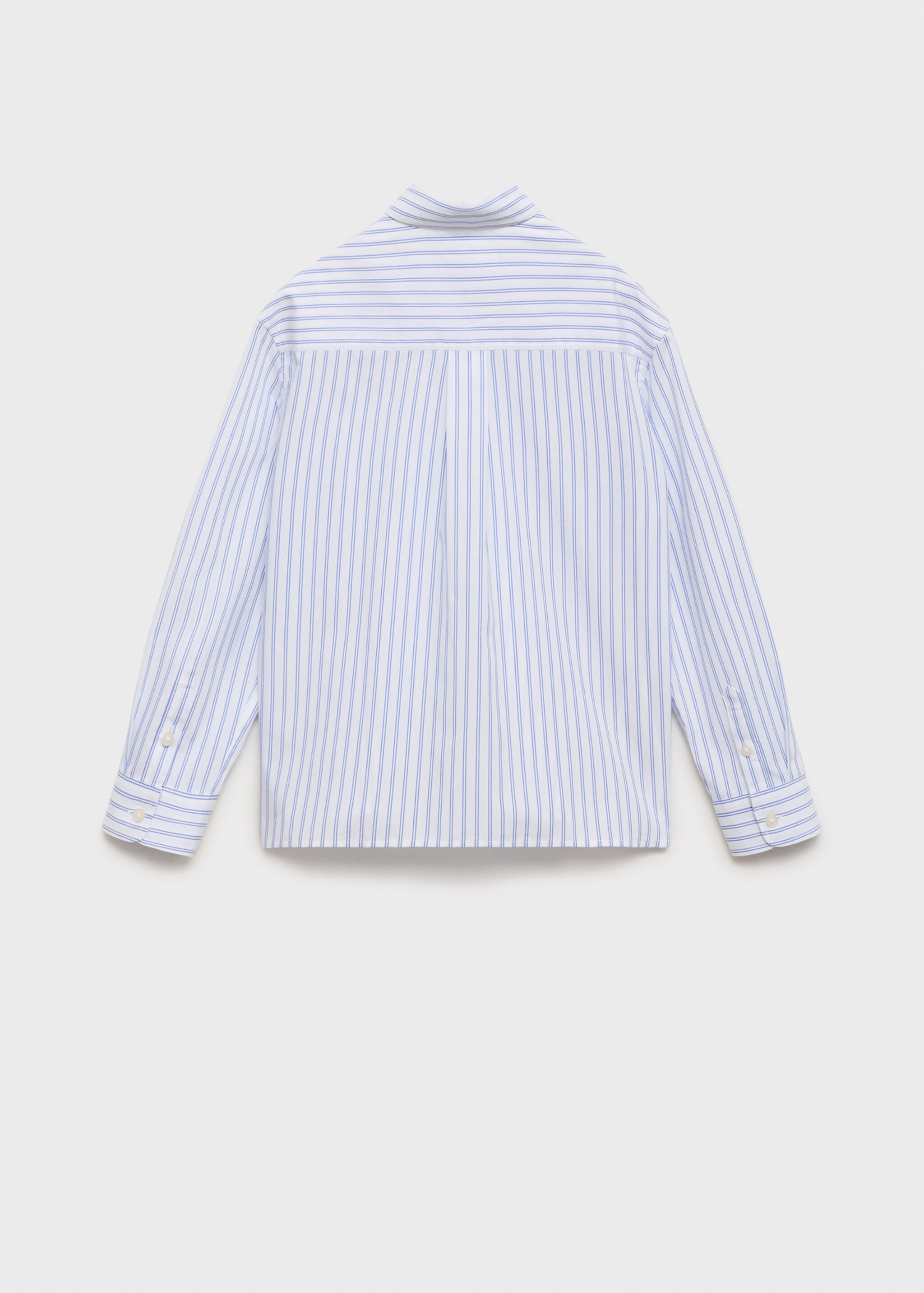 Striped cotton shirt - Reverse of the article, White. Ref: 87064791-00.