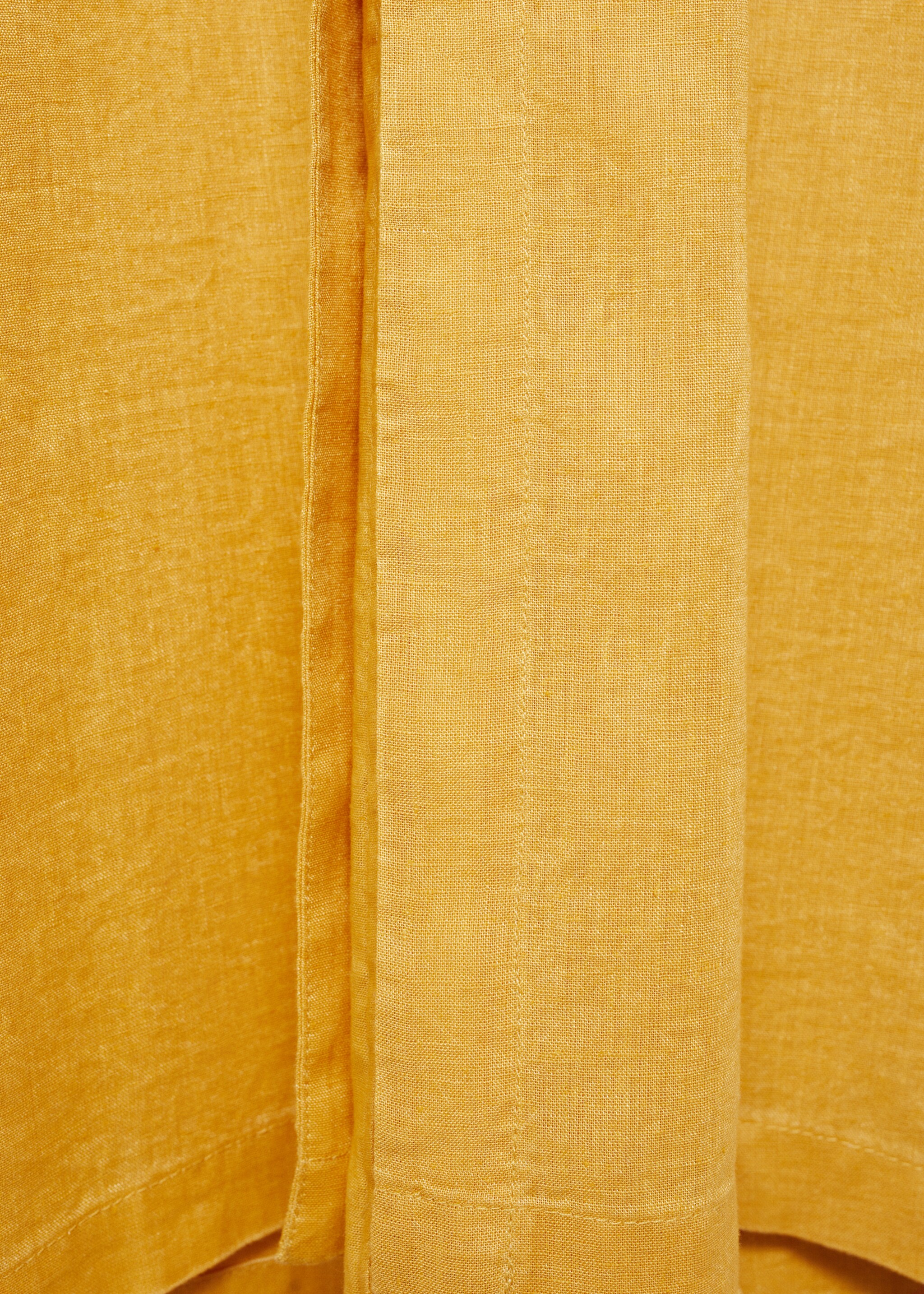 Oversize linen-blend dress - Details of the article 0, Mustard. Ref: 87064792-00.