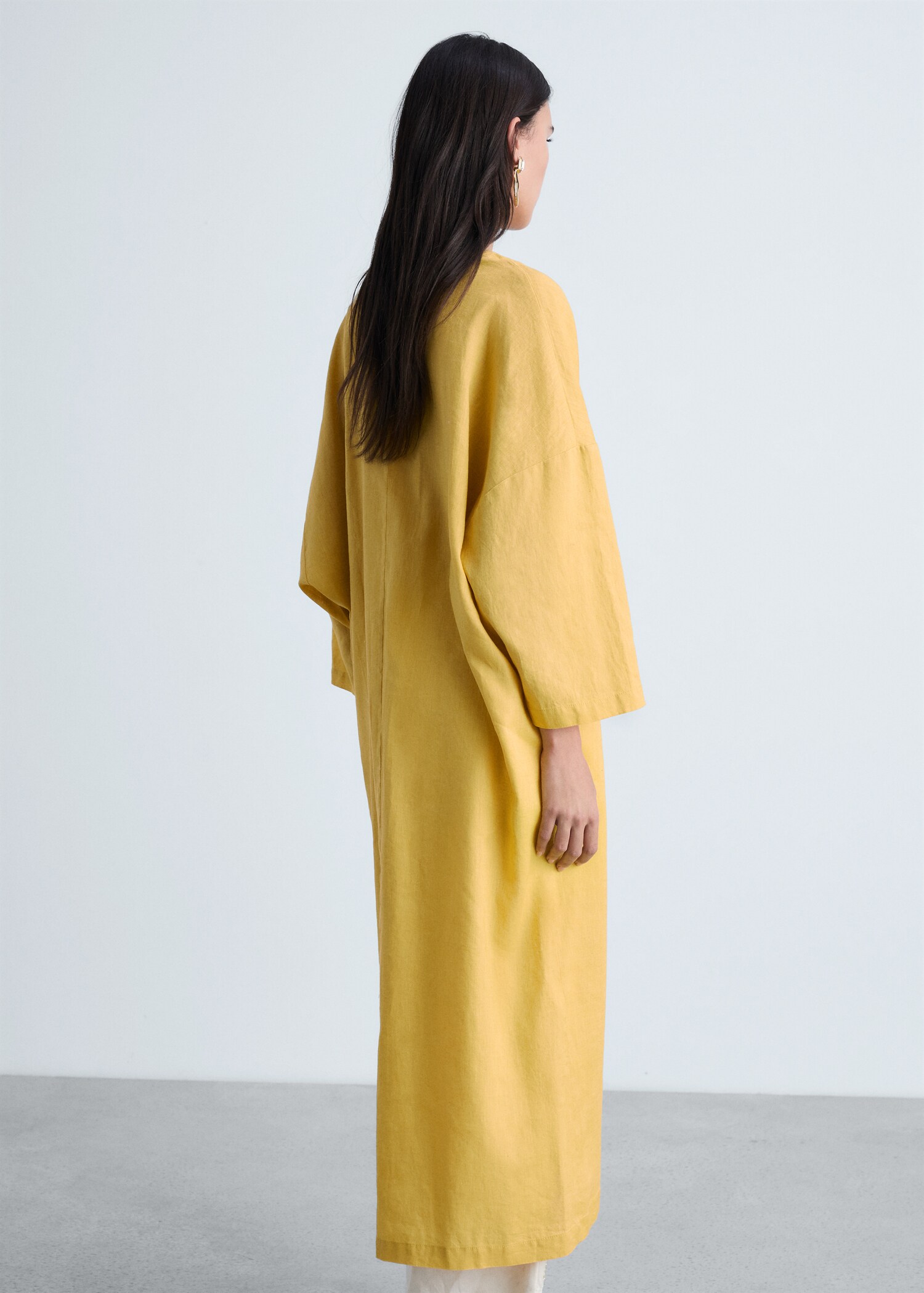 Oversize linen-blend dress - Reverse of the article