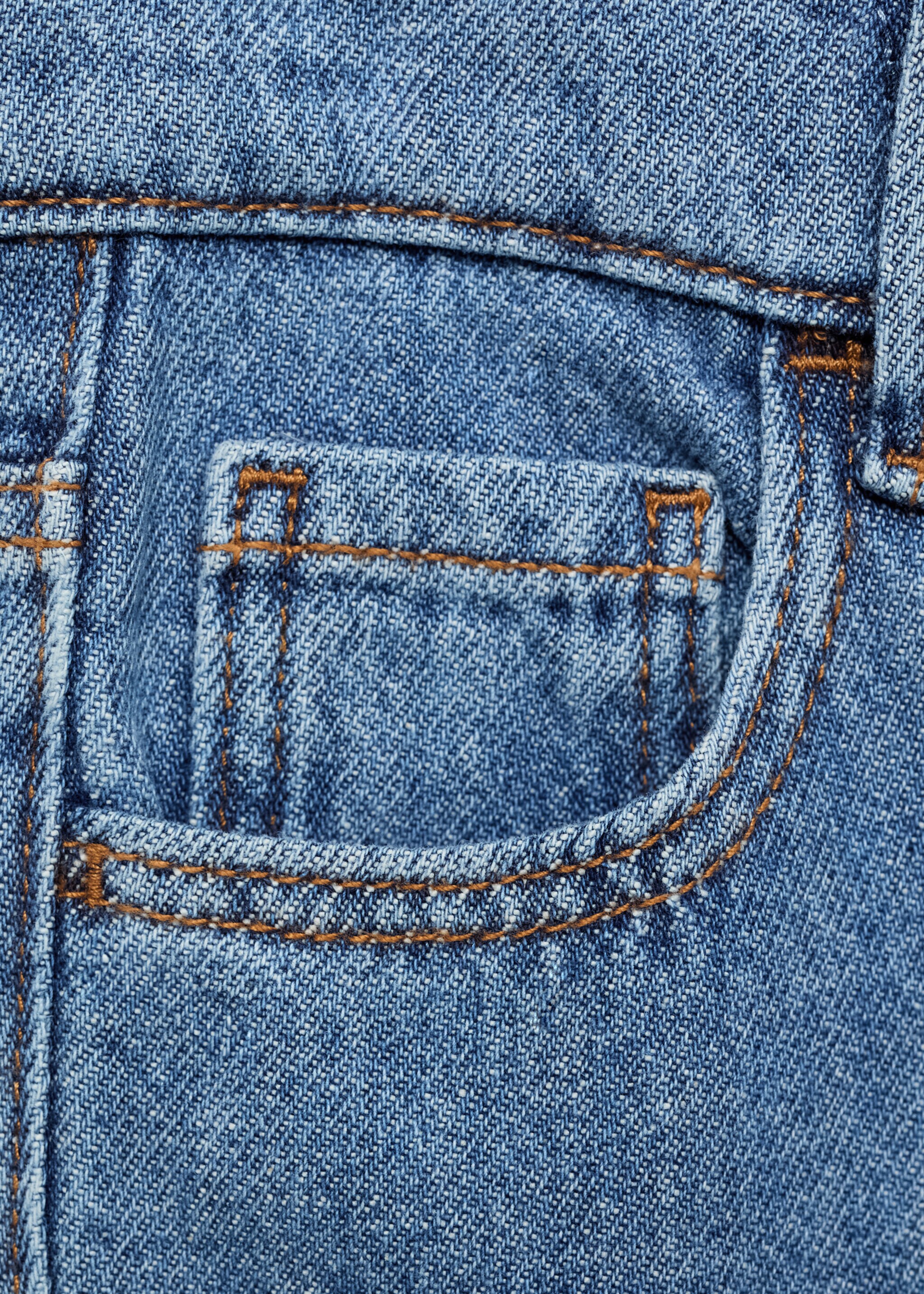 Straight-fit jeans in cargostijl - Detail van het artikel 8, Middenblauw. Ref: 87064794-00.