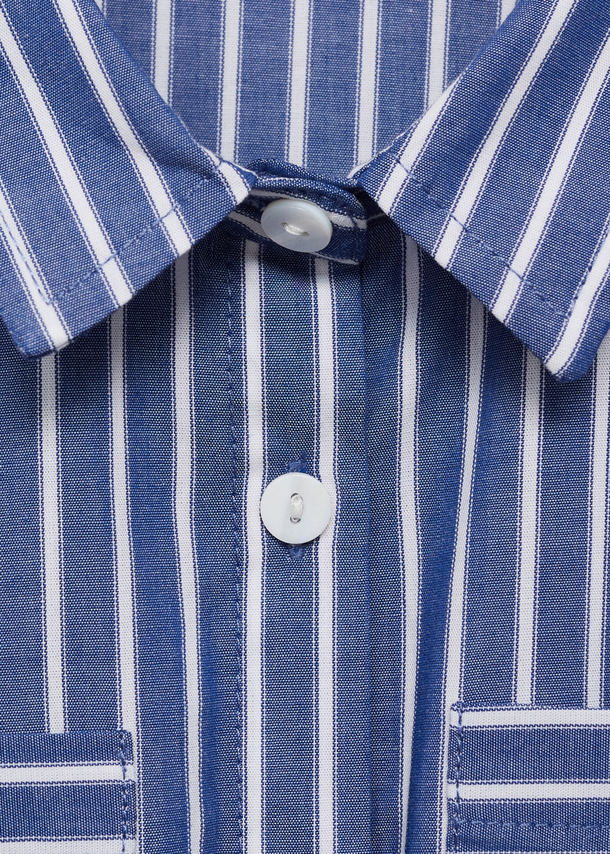 Gestreifter Jumpsuit - Detail des Artikels 8, Dunkles Marineblau. Ref: 87064796-00.