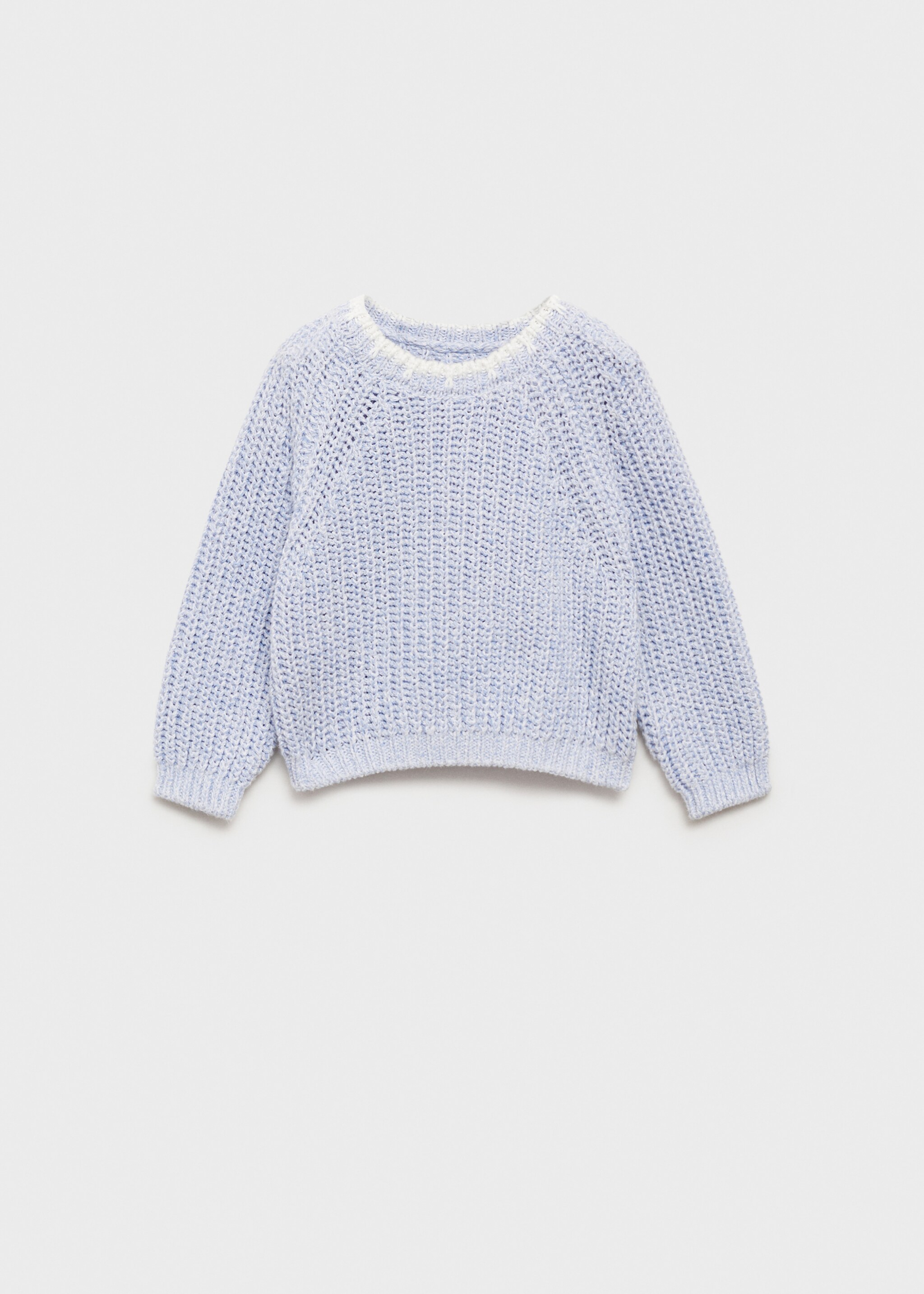 Pull-over maille coton - Article sans modèle, Bleu ciel. Ref: 87064797-00.