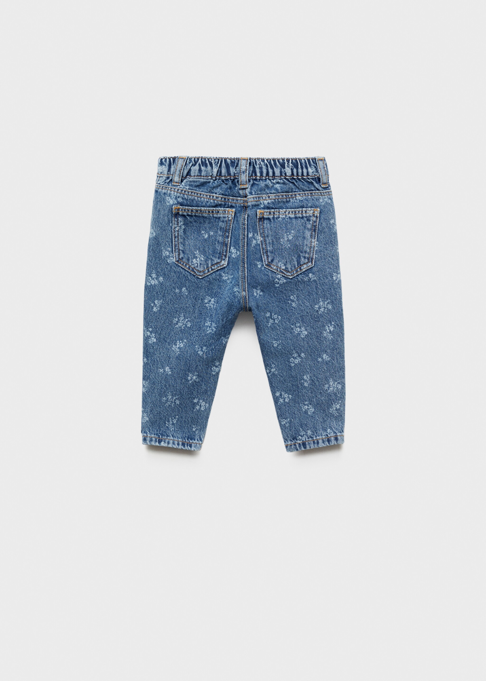 Τζιν ίσιο τυπώματα - Πίσω όψη προϊόντος, Μεσαίο Μπλε. Ref: 87064798-00.