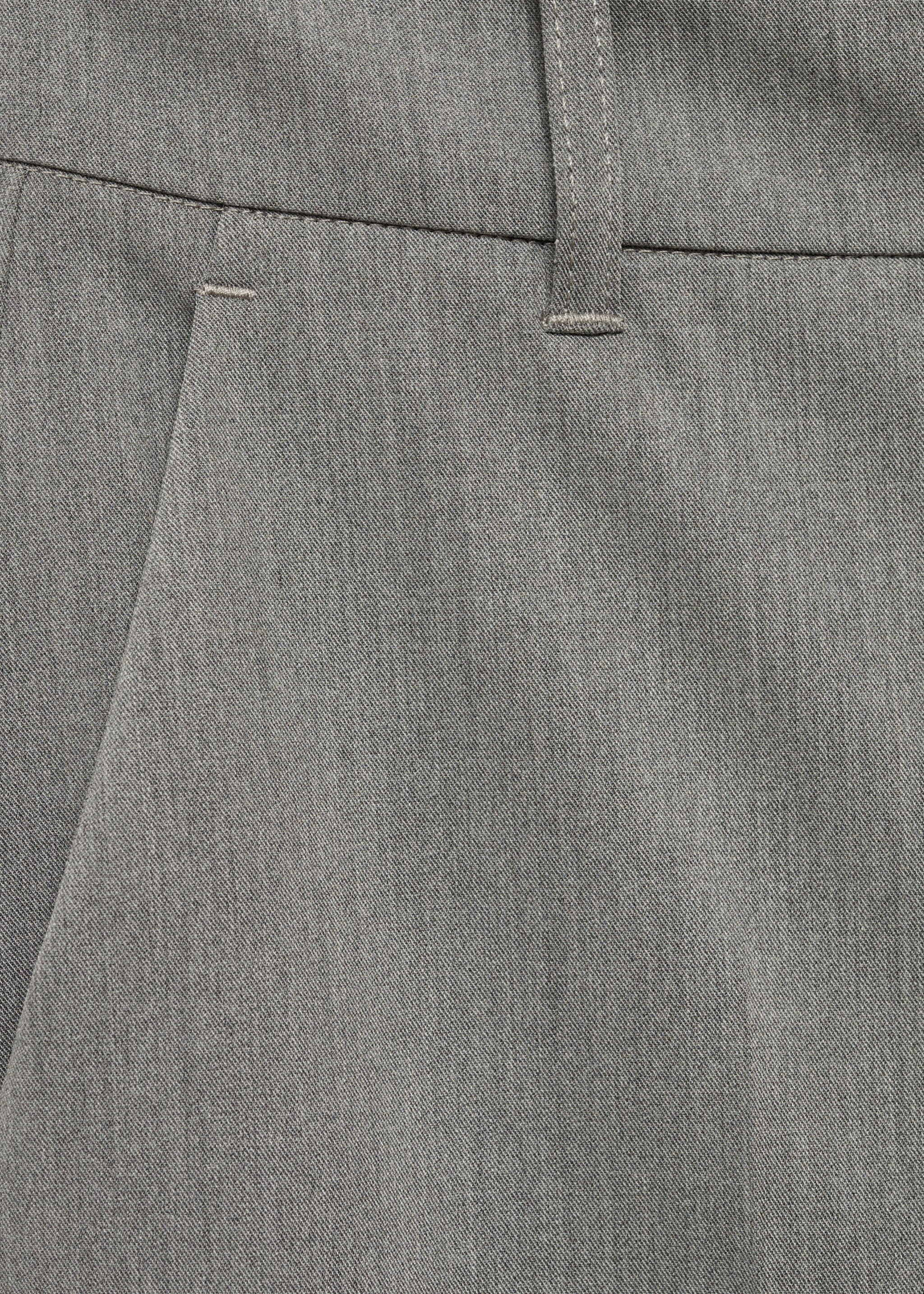 Straight mid-rise trousers - Details of the article 8, Grey. Ref: 87064800-00.