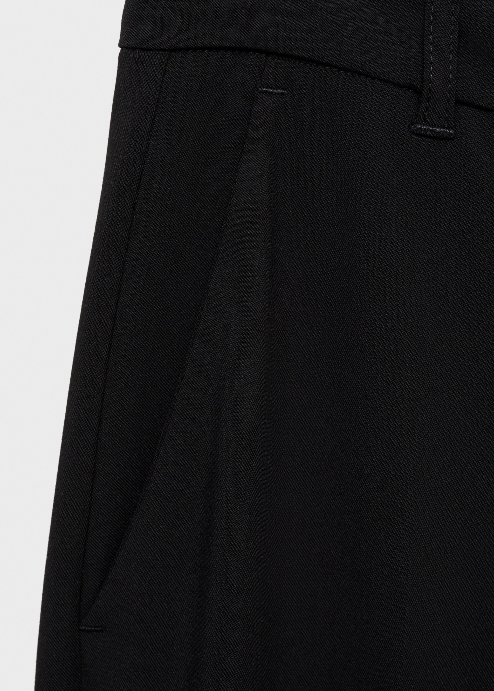 Straight mid-rise trousers - Details of the article 0, Black. Ref: 87064800-00.