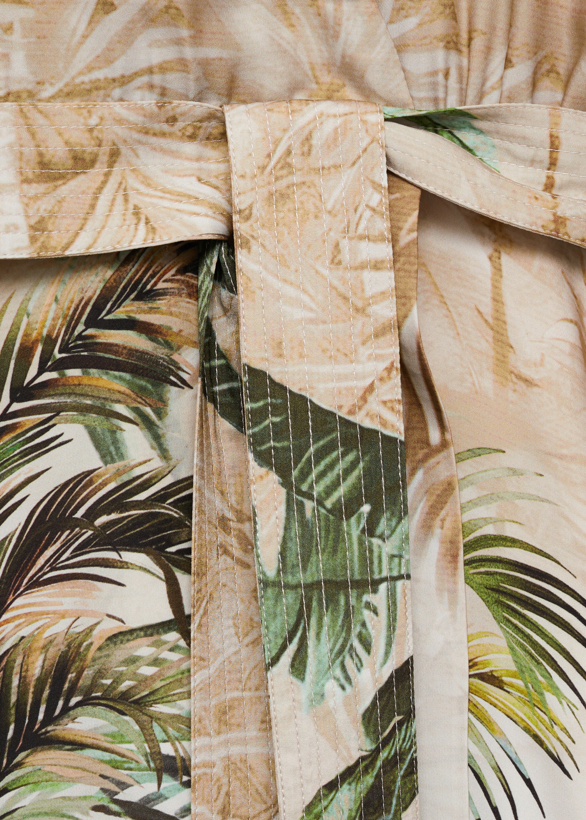 Crossover tropical dress - Details of the article 8, Ecru. Ref: 87064807-00.