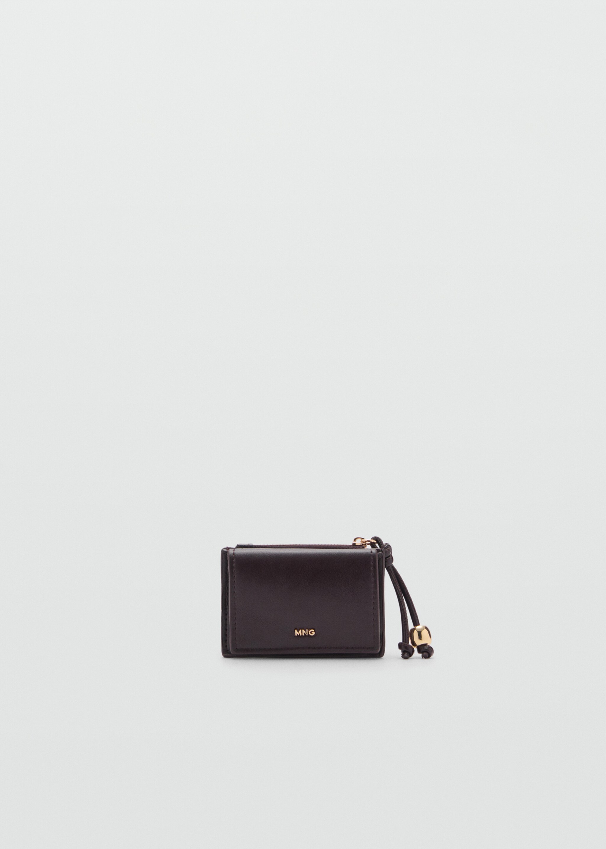 Faux-effect purse with bead detail - Article without model, Chocolate. Ref: 87064809-00.