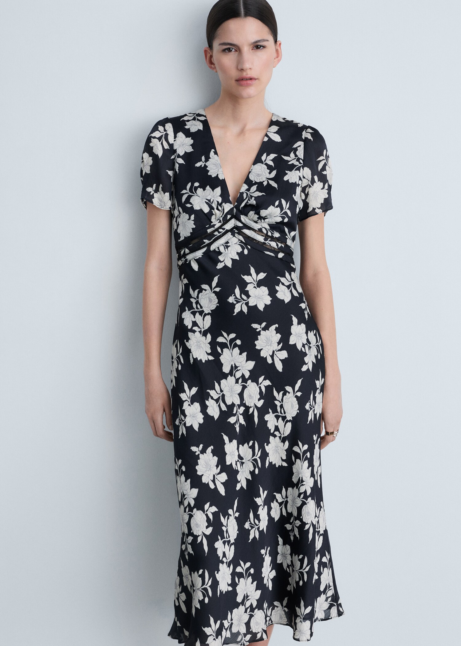 Floral-print flared dress - Medium plane
