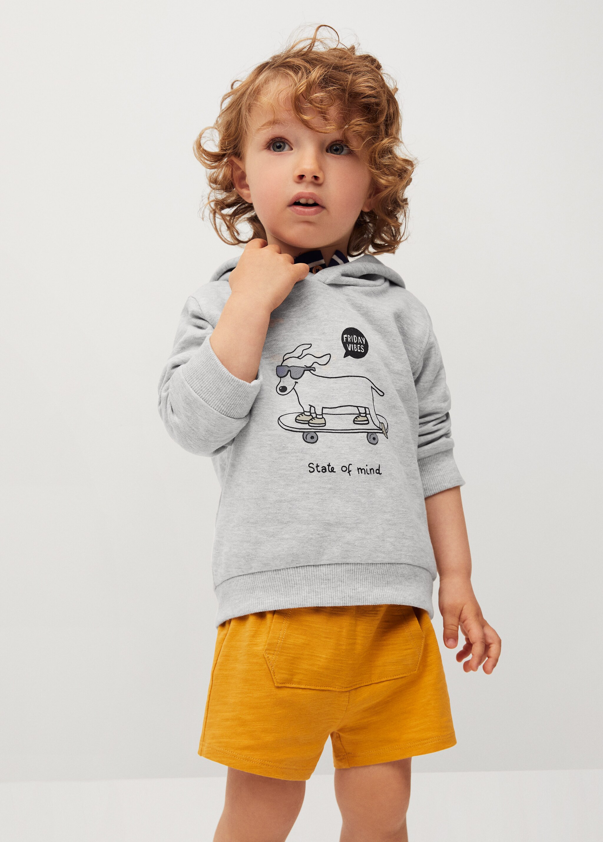 Sudadera estampada algodón orgánico - Plano medio