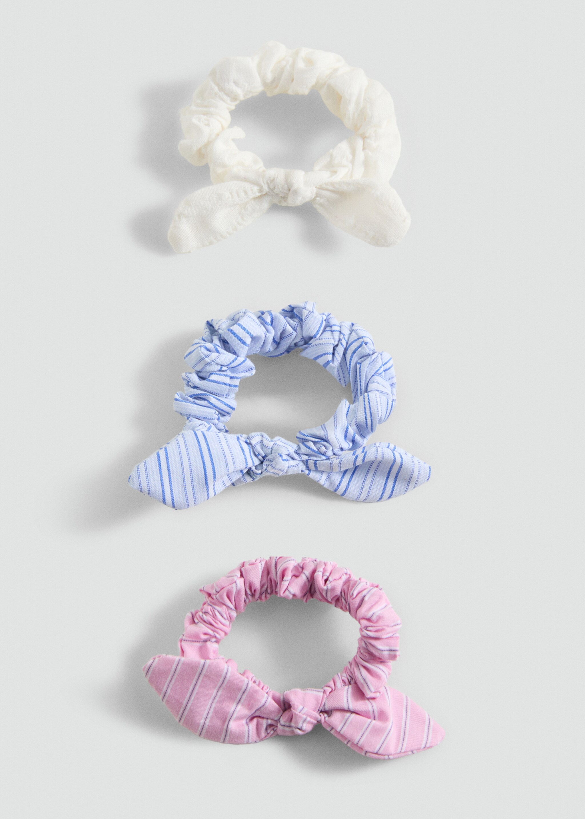 Scrunchies 3 pack - Article without model, White. Ref: 87065140-00.
