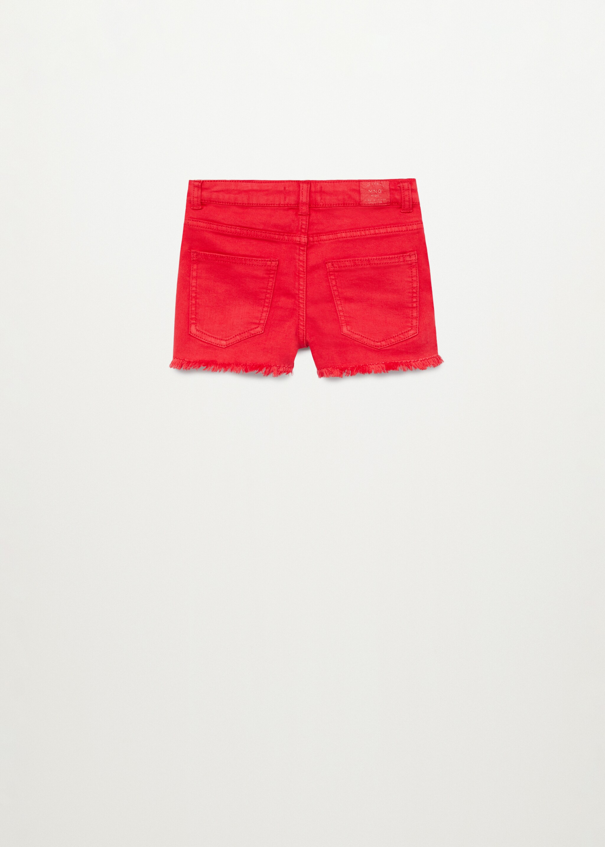 Short denim bajo deshilachado - Reverso del artículo