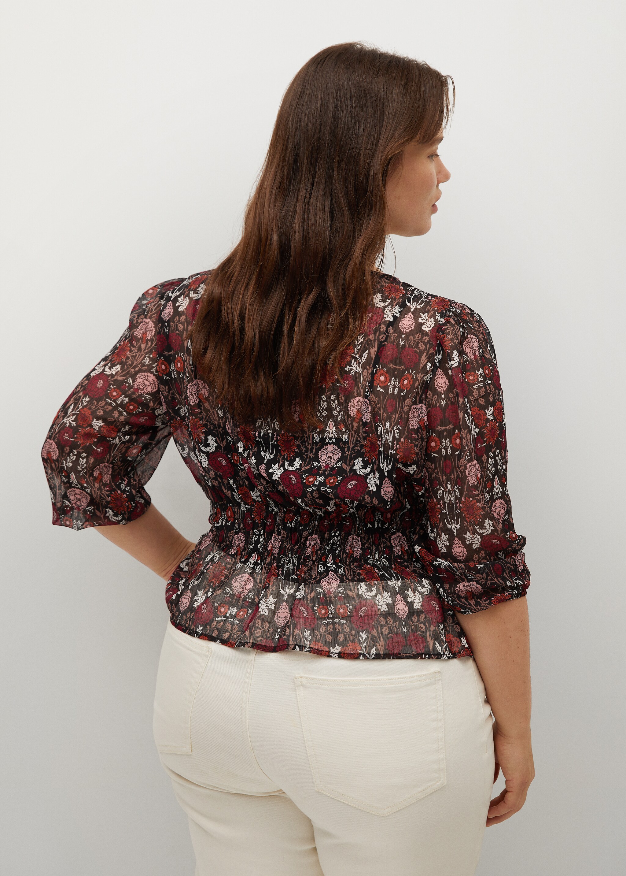 Flowy printed blouse - Reverse of the article