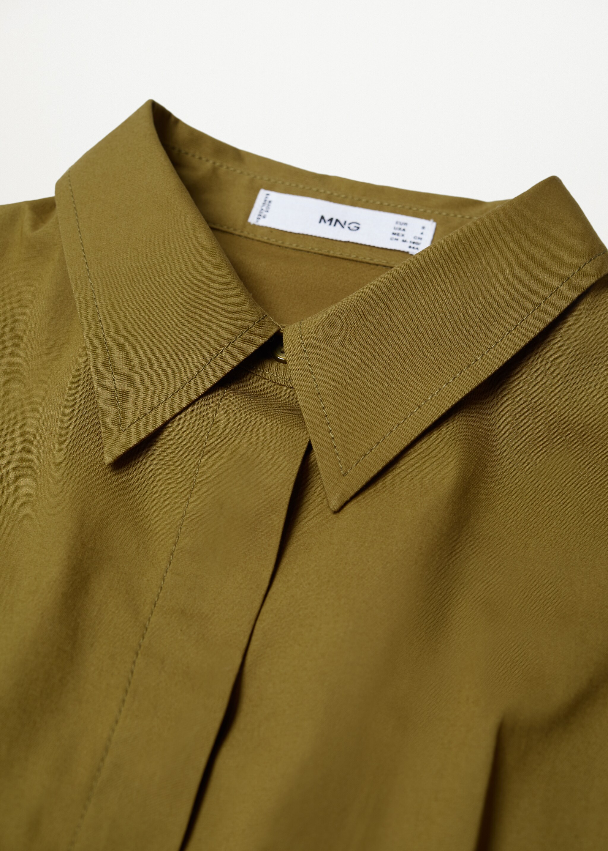 Vestido popelín cinturón - Detalle del artículo 8
