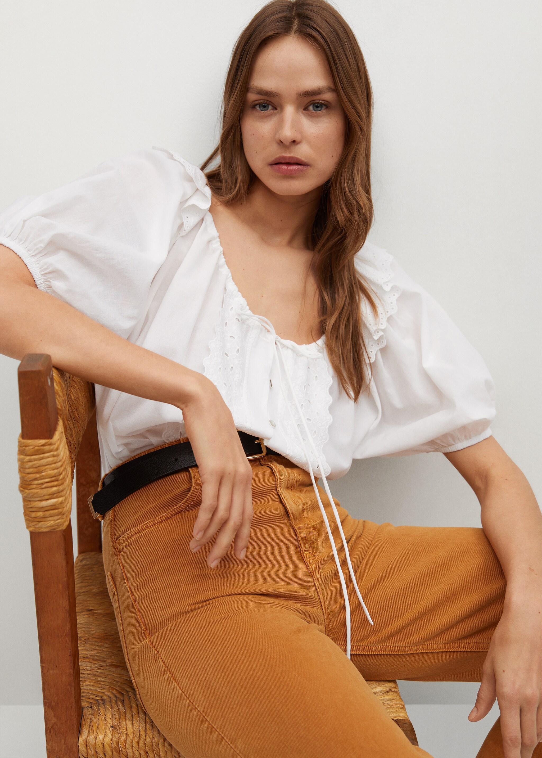 Blusa algodón orgánico calados - Detalle del artículo 3