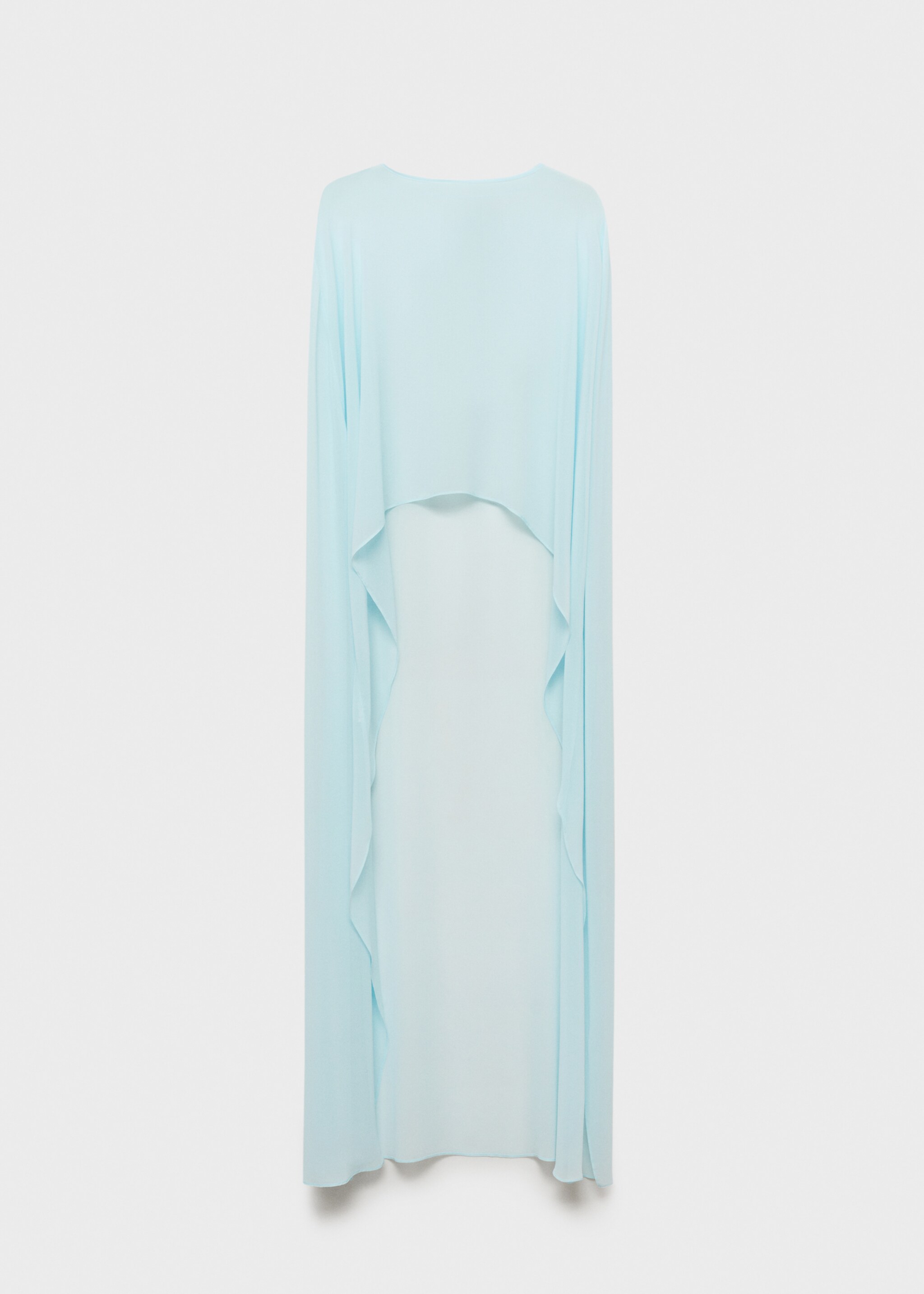 Long semi-transparent cape - Article without model, Sky Blue. Ref: 87065724-00.