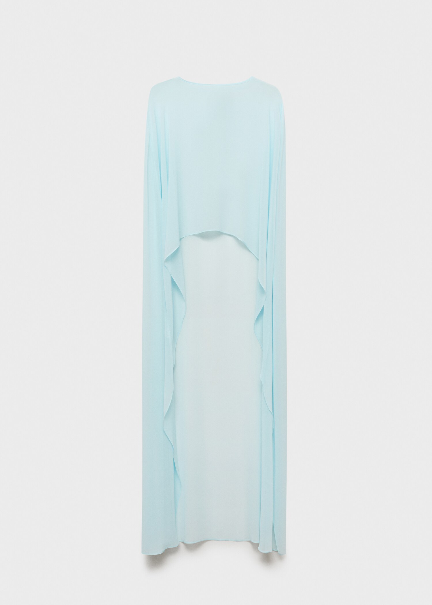 Long semi-transparent cape - Article without model