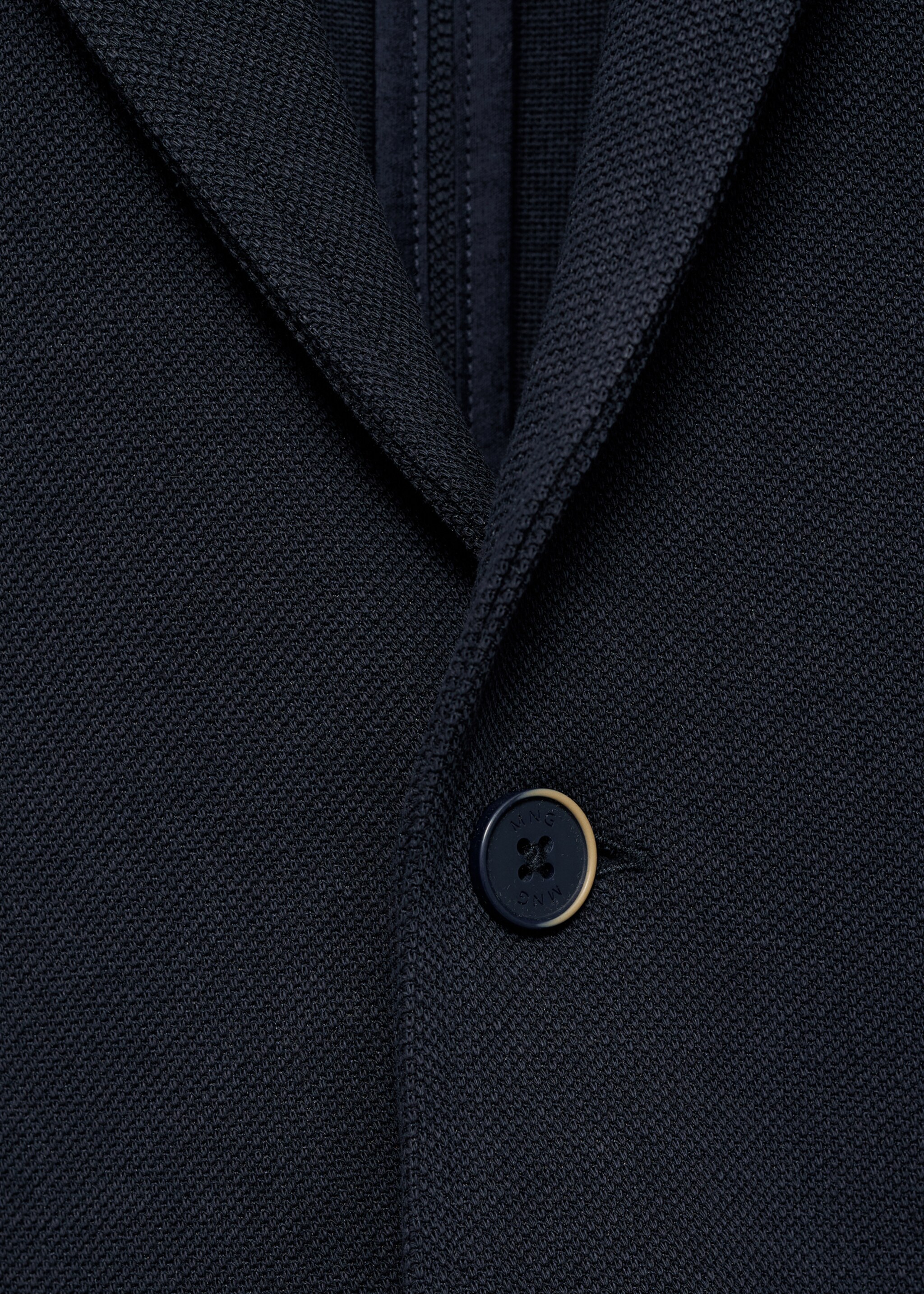 Strickblazer mit Taschen - Detail des Artikels 8, Dunkles Marineblau. Ref: 87065732-00.