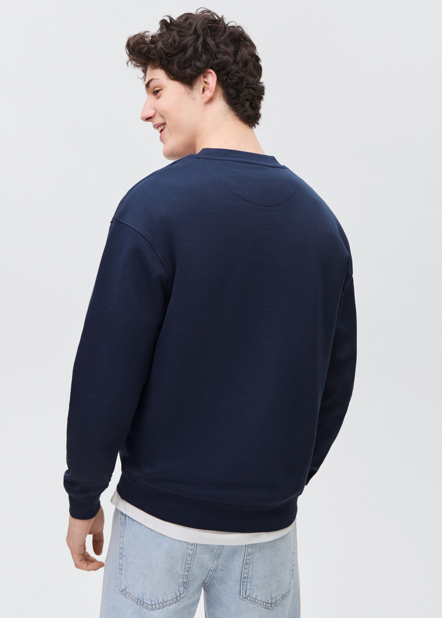 Bavlněná mikina s potiskem nápisu - Zadní strana zboží