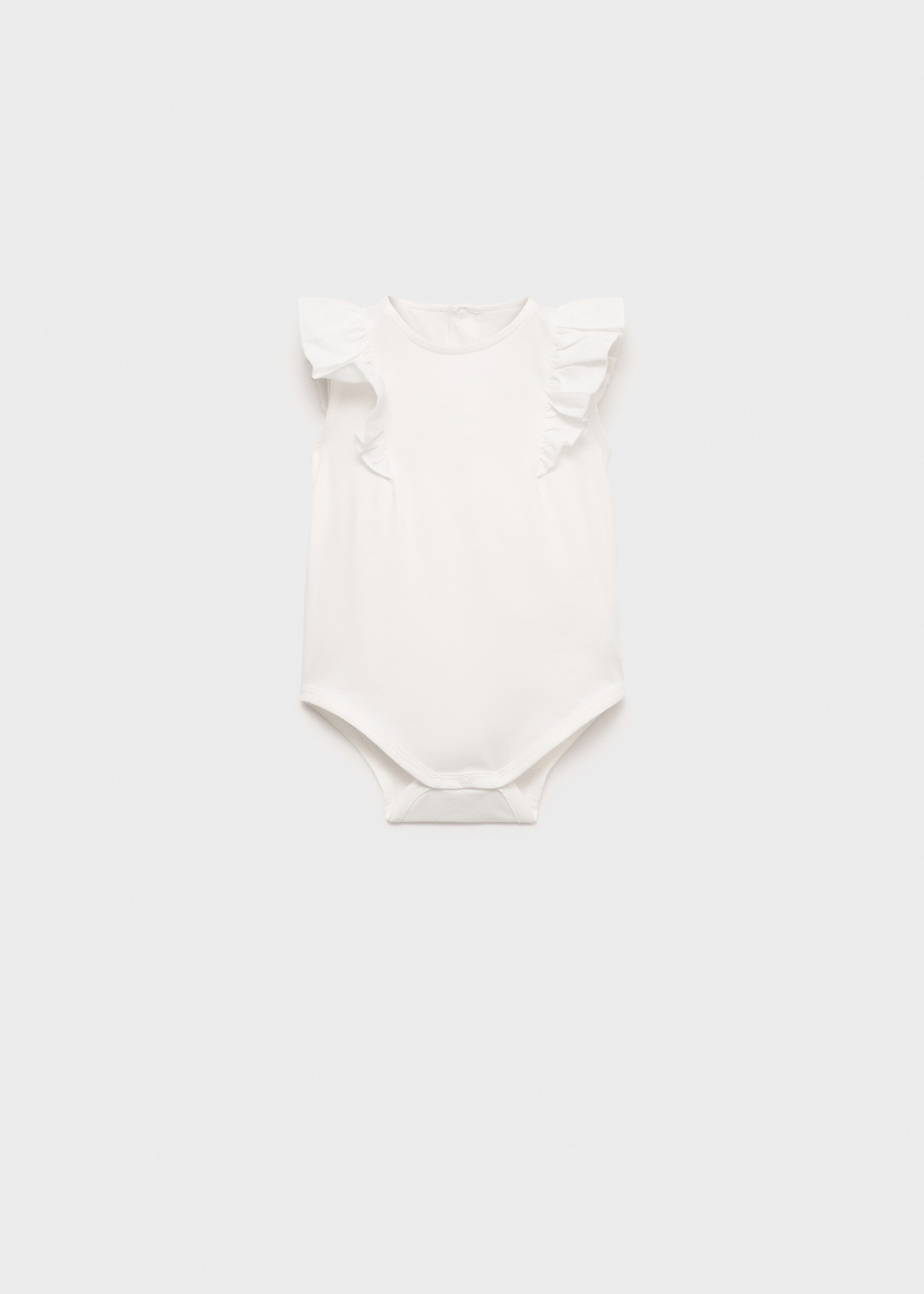 Baumwoll-Body mit Volants - Artikel ohne Model, Cremeweiß. Ref: 87065738-00.