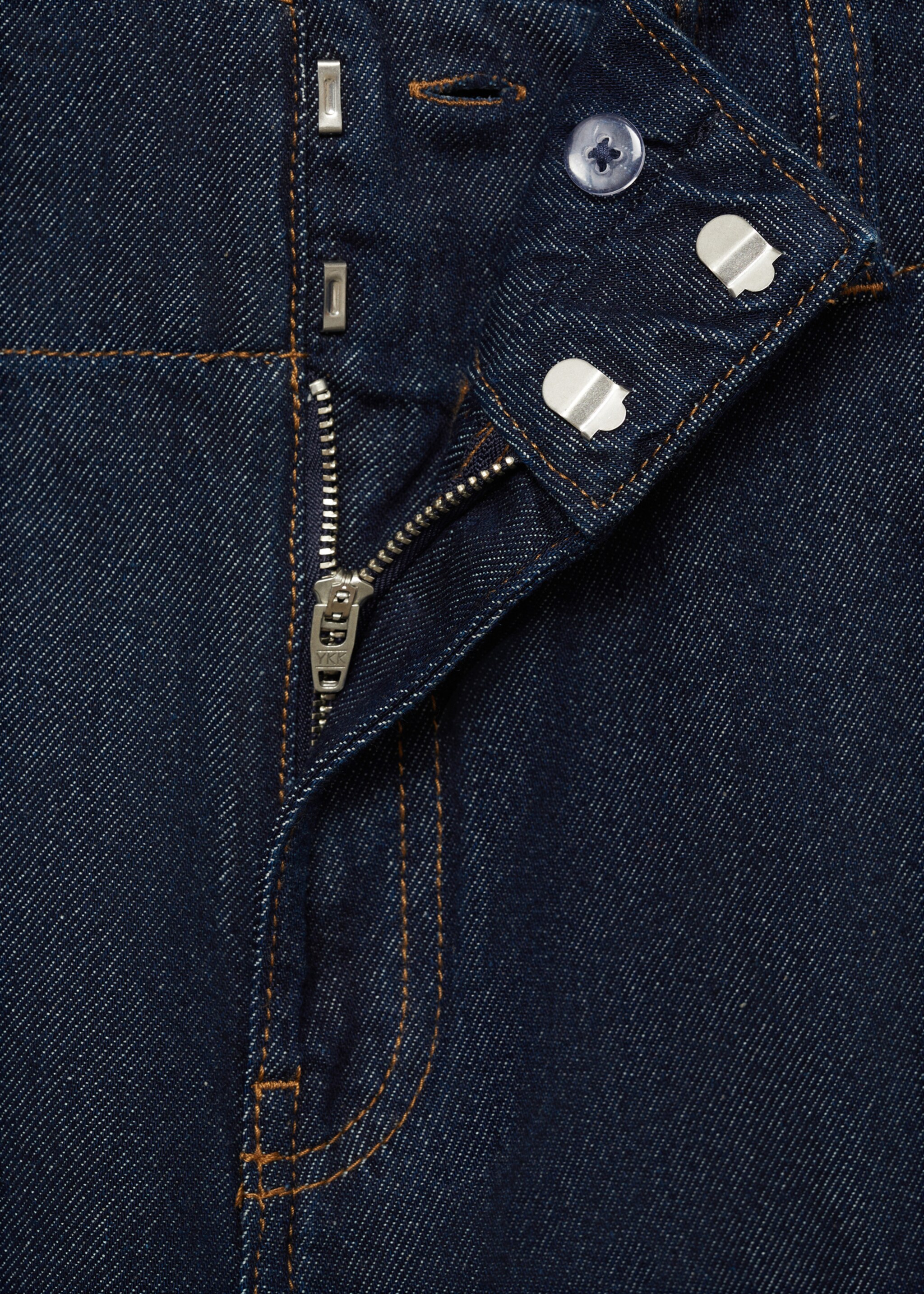 Wideleg denim broek - Detail van het artikel 8, Open blauw. Ref: 87065742-00.