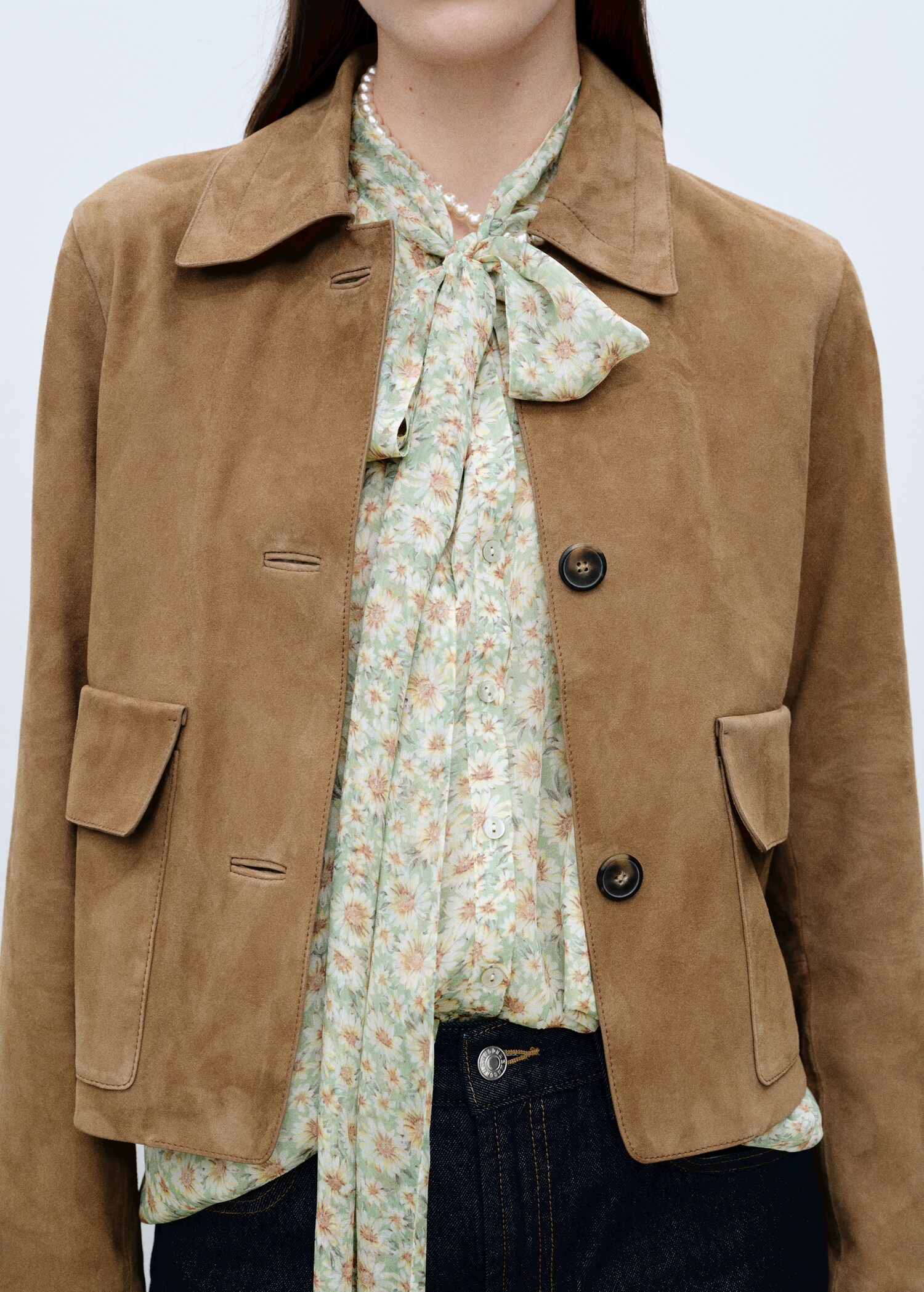 Blouse imprimé floral à nœud - Détail de l'article 6