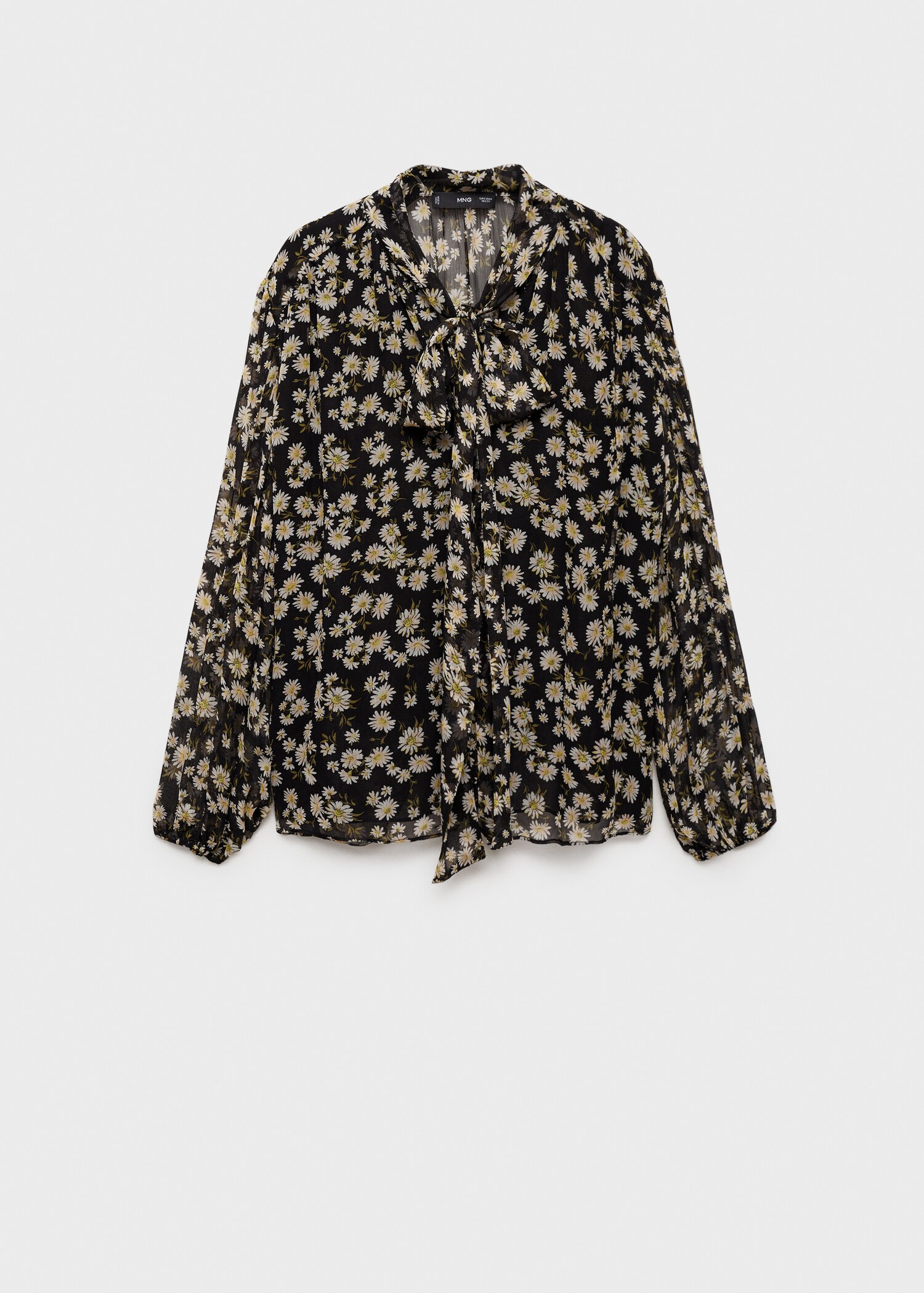 Blouse imprimé floral à nœud - Article sans modèle