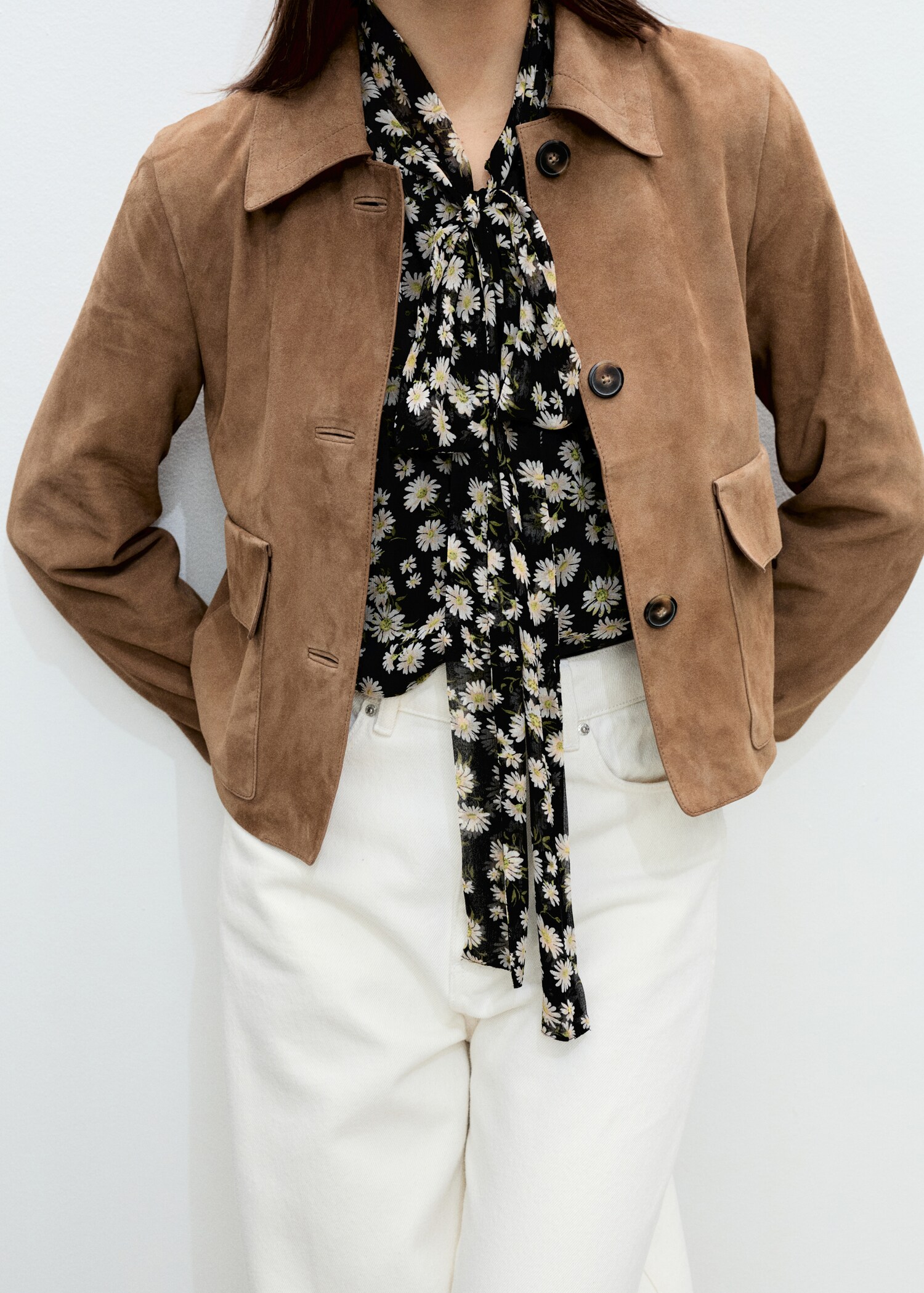 Blouse imprimé floral à nœud - Détail de l'article 6