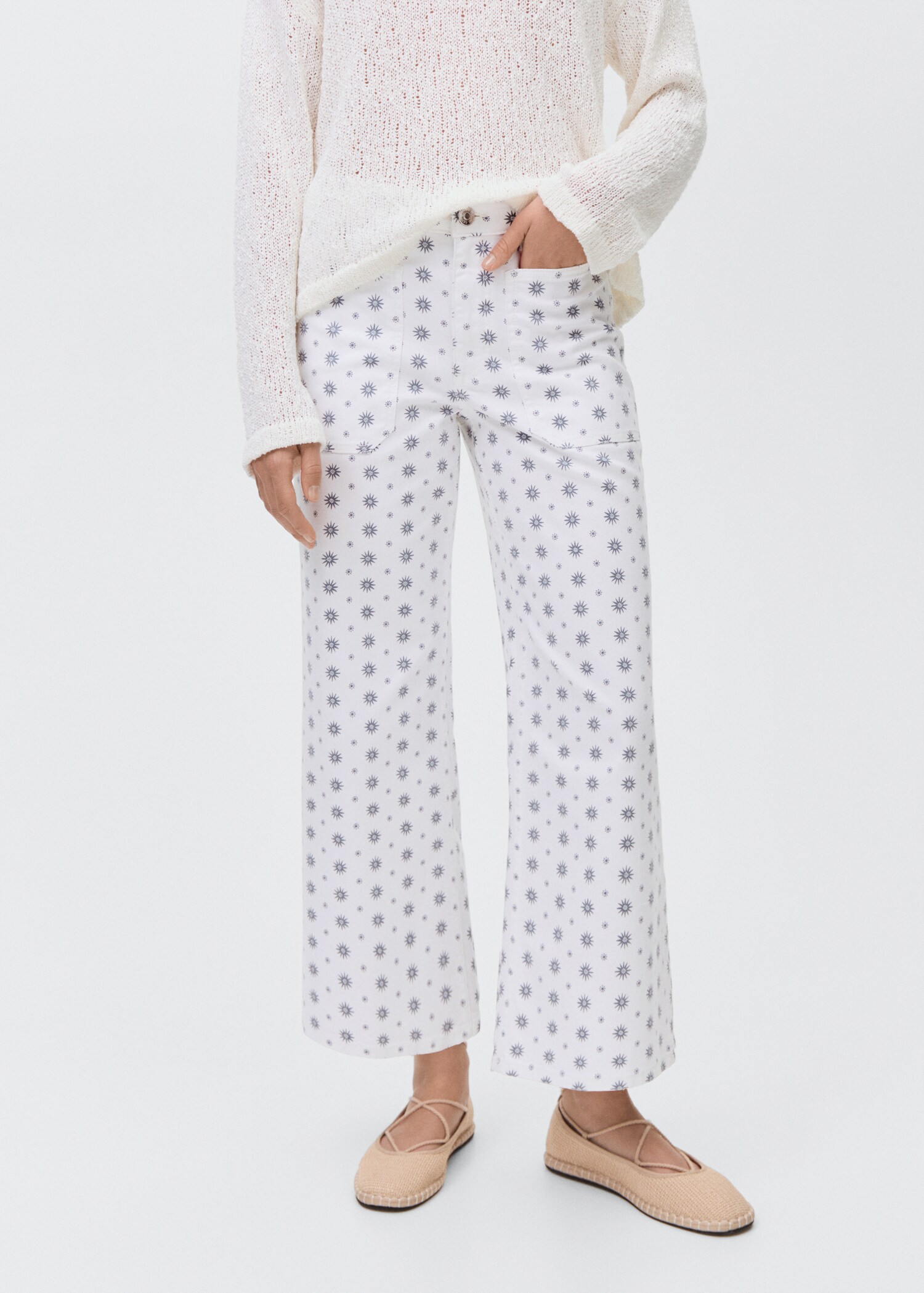 Jean droit imprimé - Plan moyen