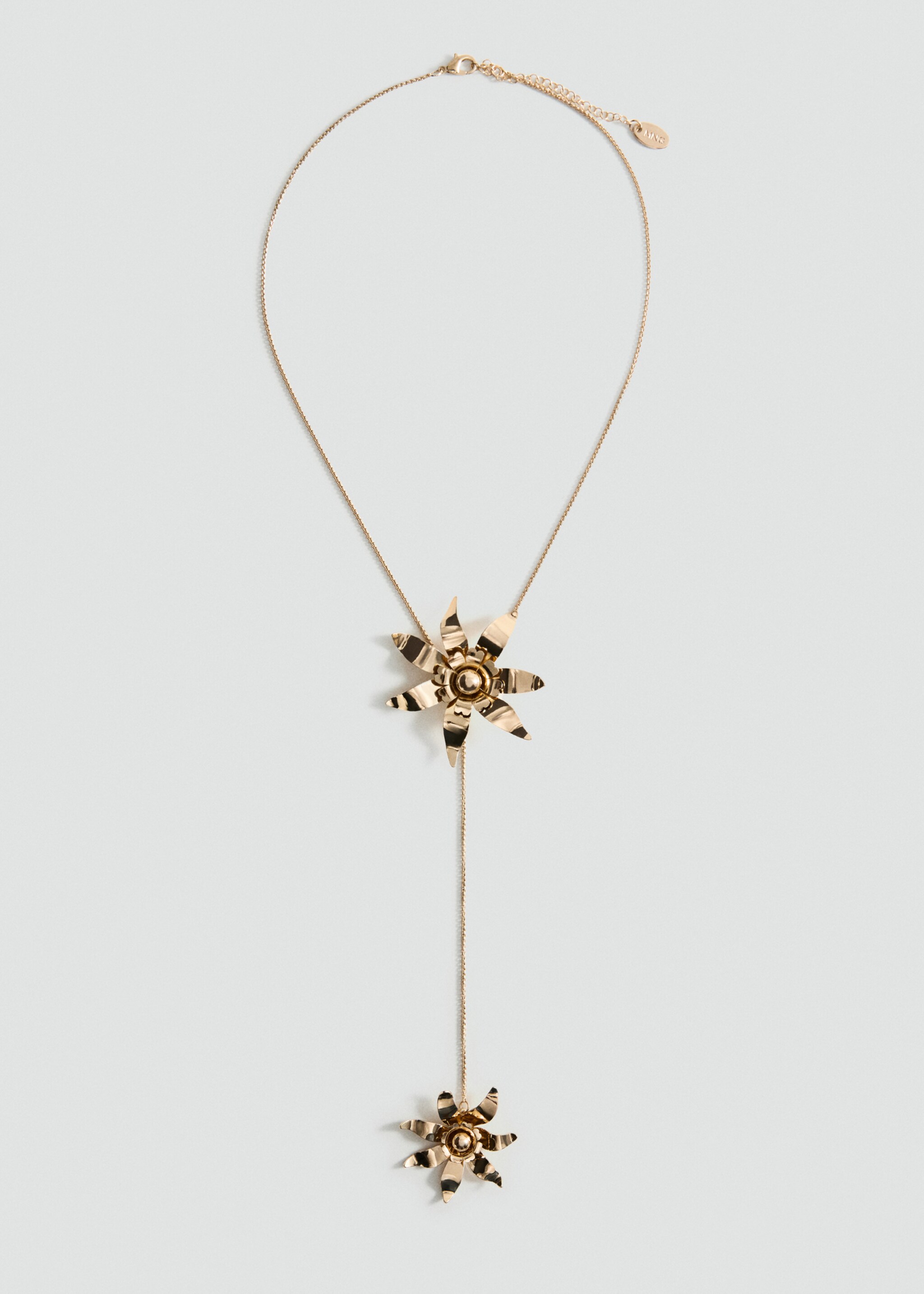 Long flower chain necklace - Article without model, Gold. Ref: 87065762-00.