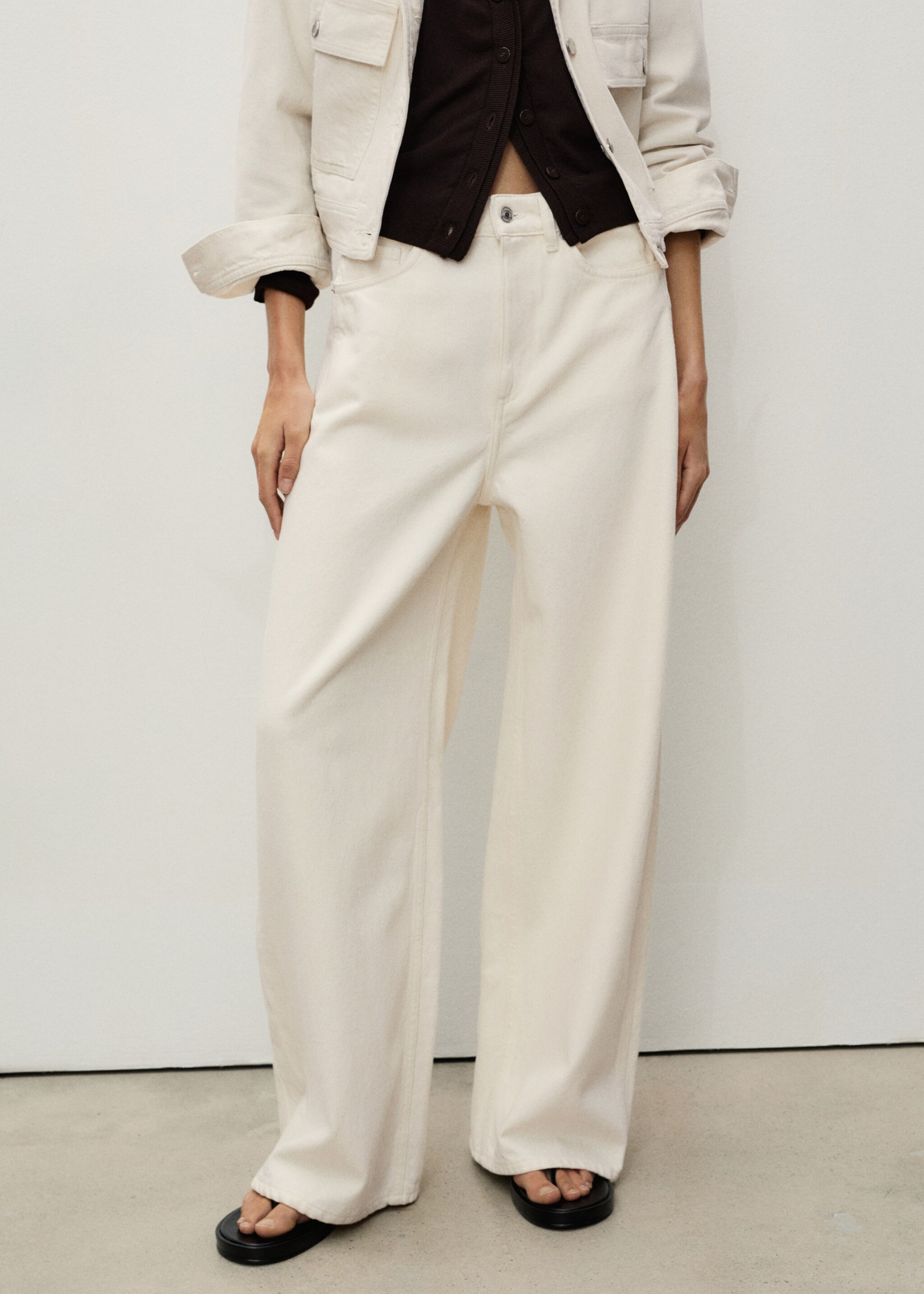 High-rise balloon jeans - Medium plane, Off White. Ref: 87065764-00.