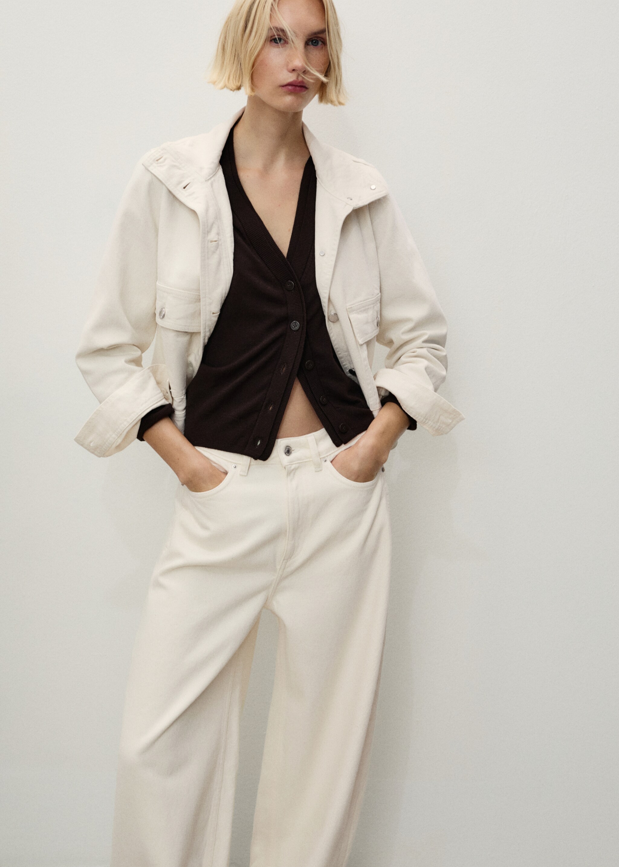 High-rise balloon jeans - Details of the article 1, Off White. Ref: 87065764-00.