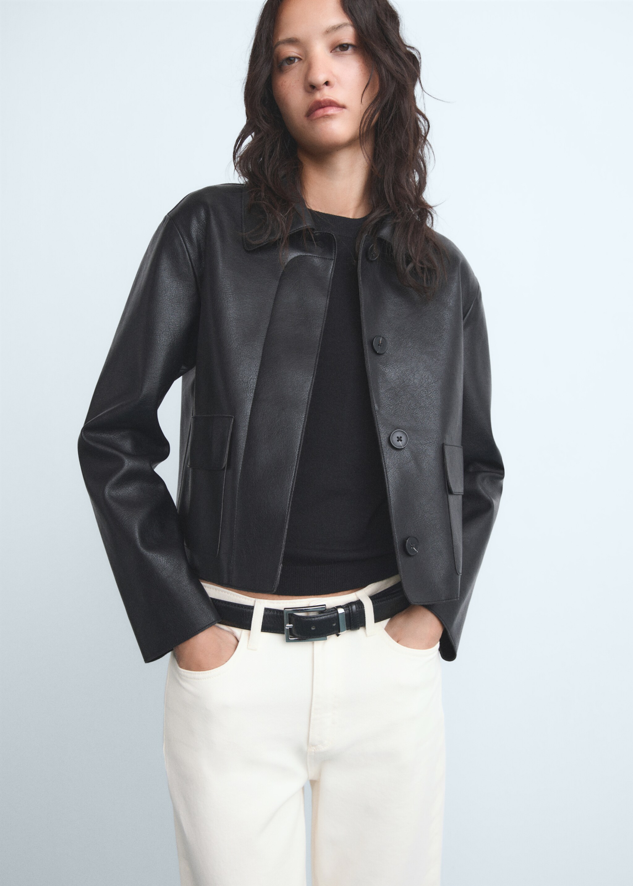 Matilda medium-rise straight-fit jeans - Details of the article 1, Ecru. Ref: 87065765-00.