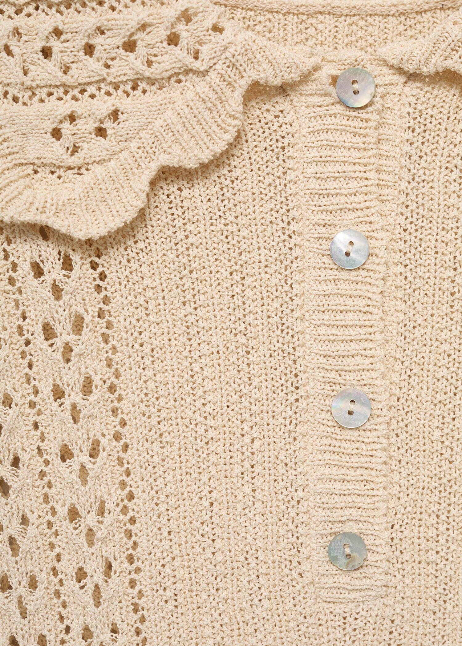 Openwork knitted polo-neck sweater - Details of the article 8