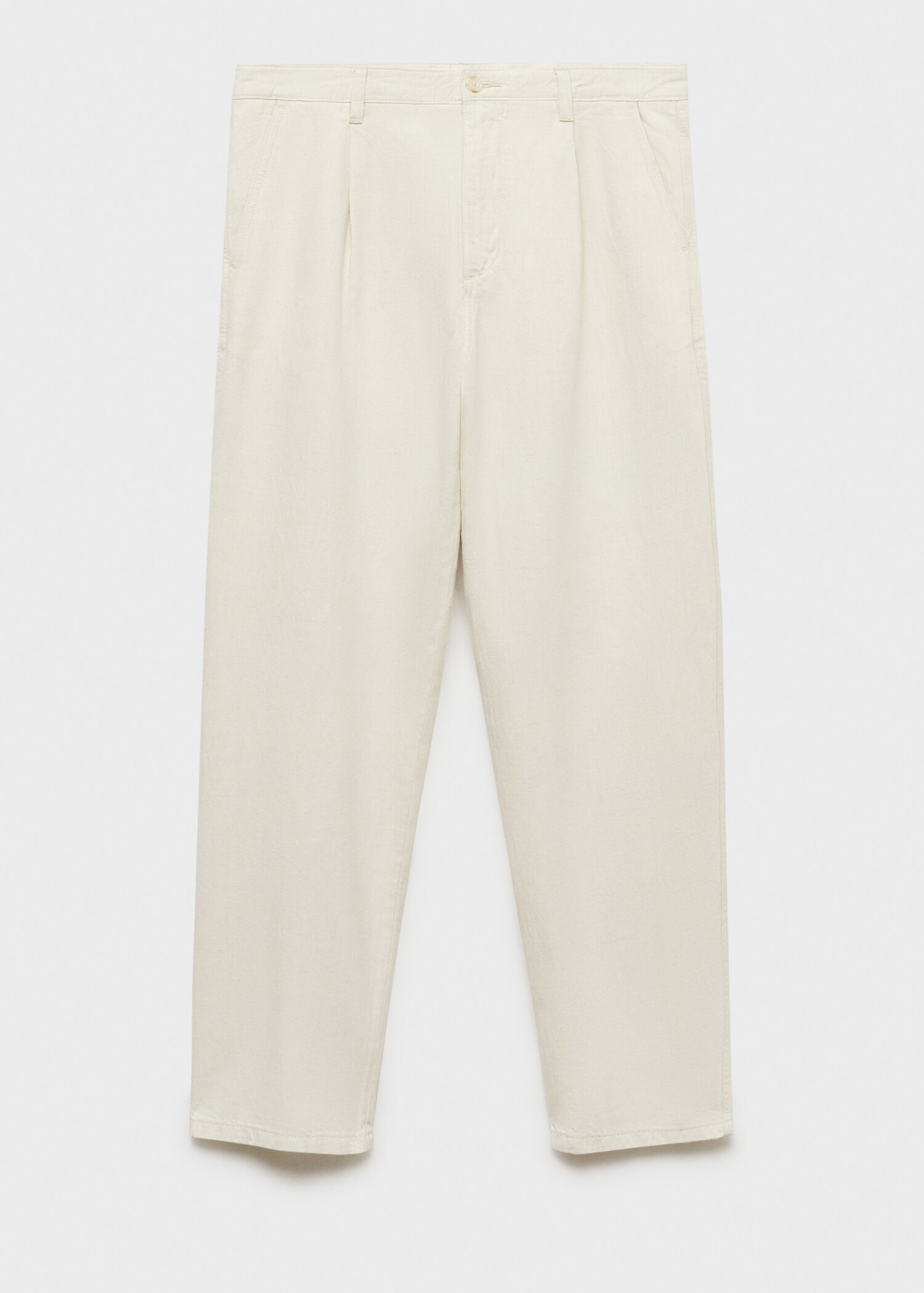 Regular-Fit-Jeans aus Leinenmischgewebe mit Bundfalten - Artikel ohne Model