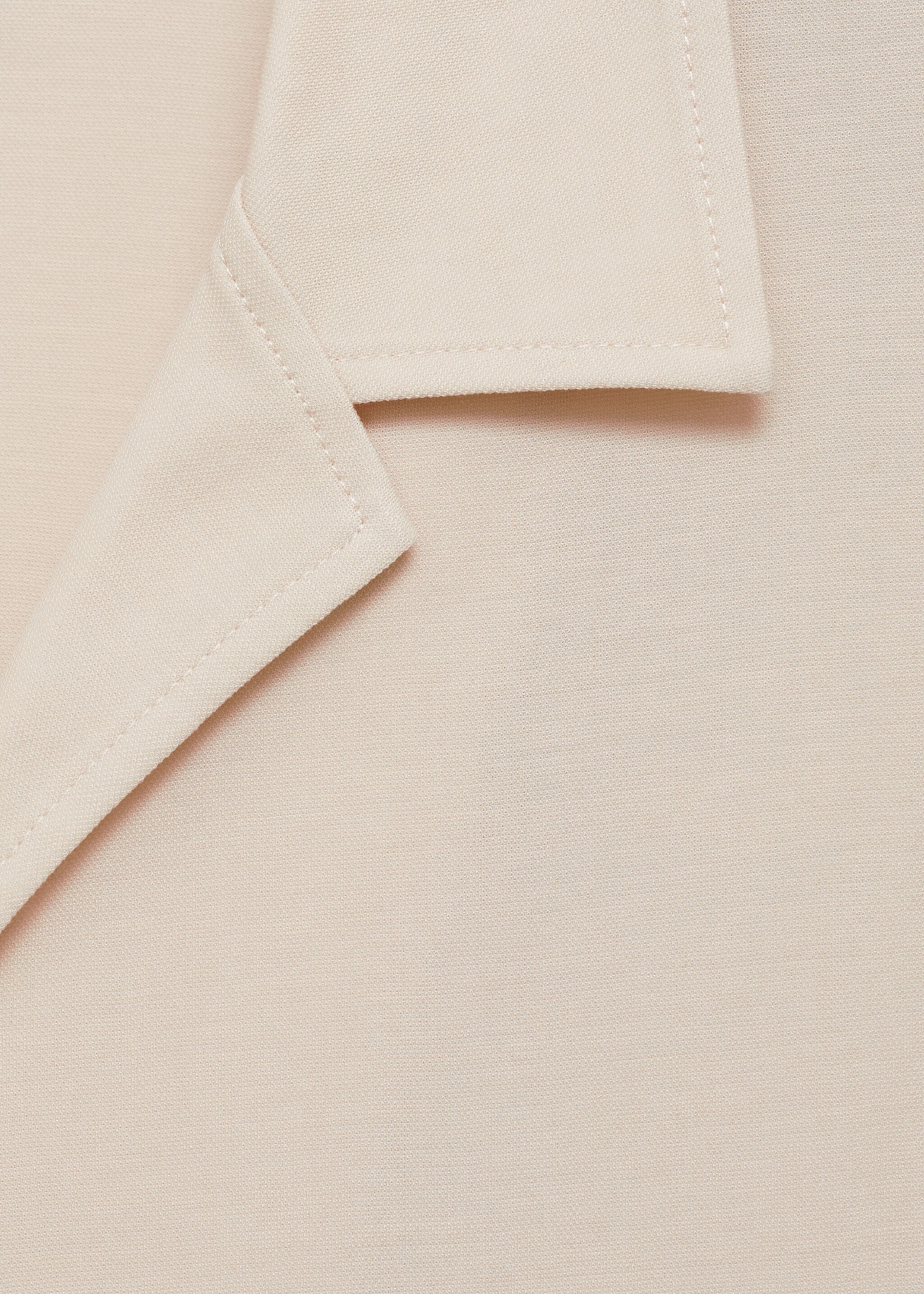 Modal shirt with bowling collar - Details of the article 8, Beige. Ref: 87065923-00.