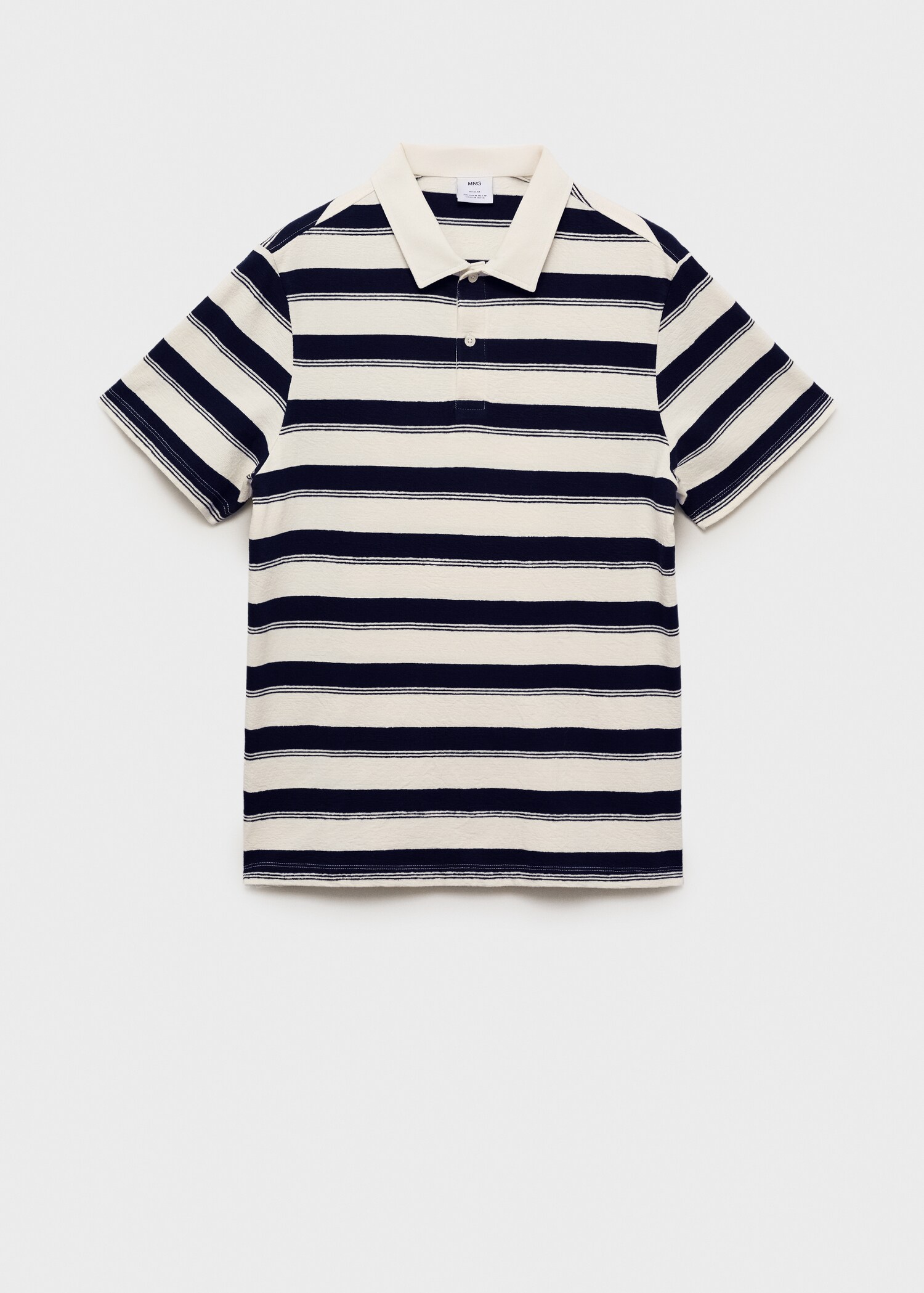 100% cotton striped polo shirt - Article without model