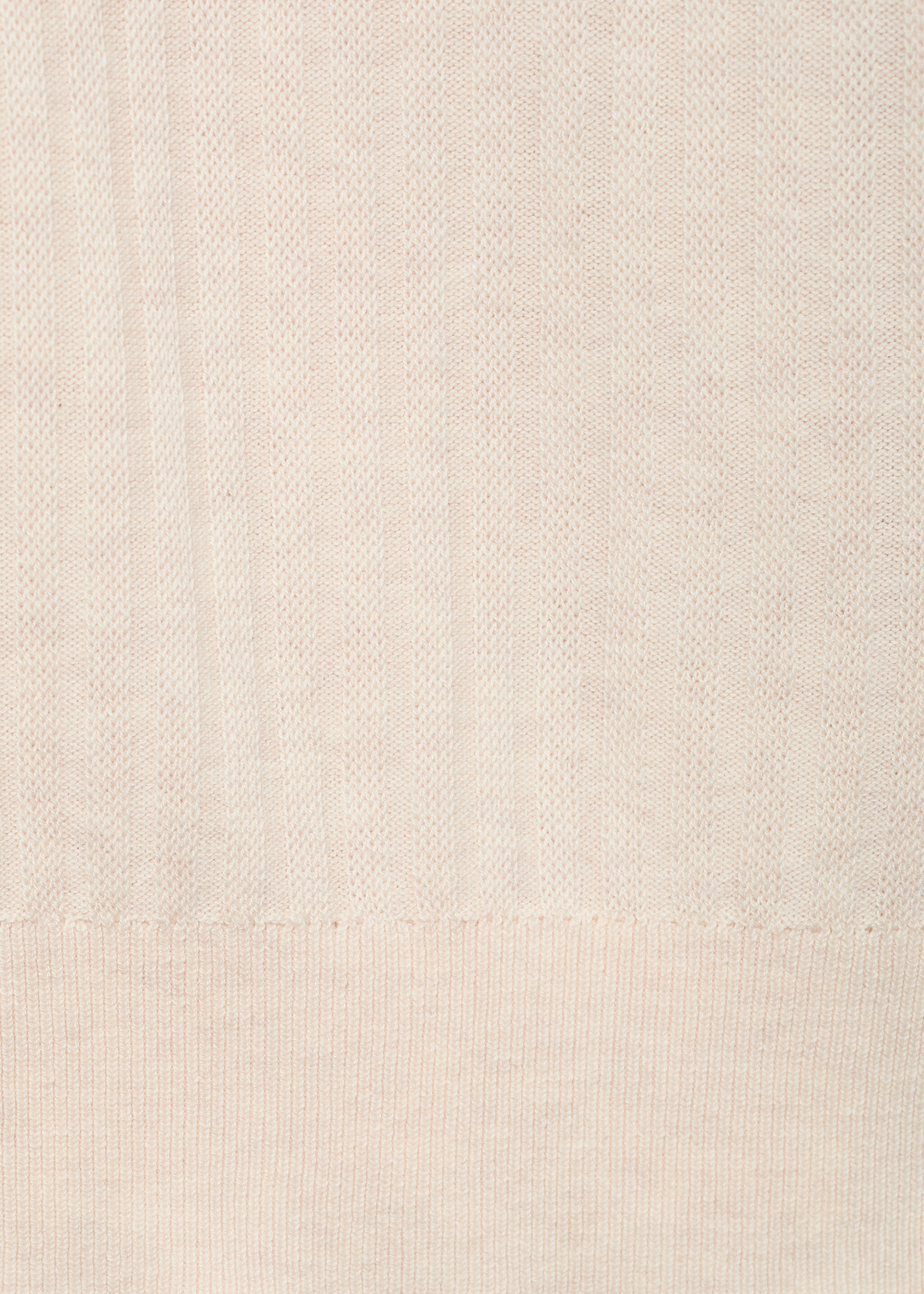 Textured striped T-shirt - Details of the article 0, Ivory White. Ref: 87065933-00.