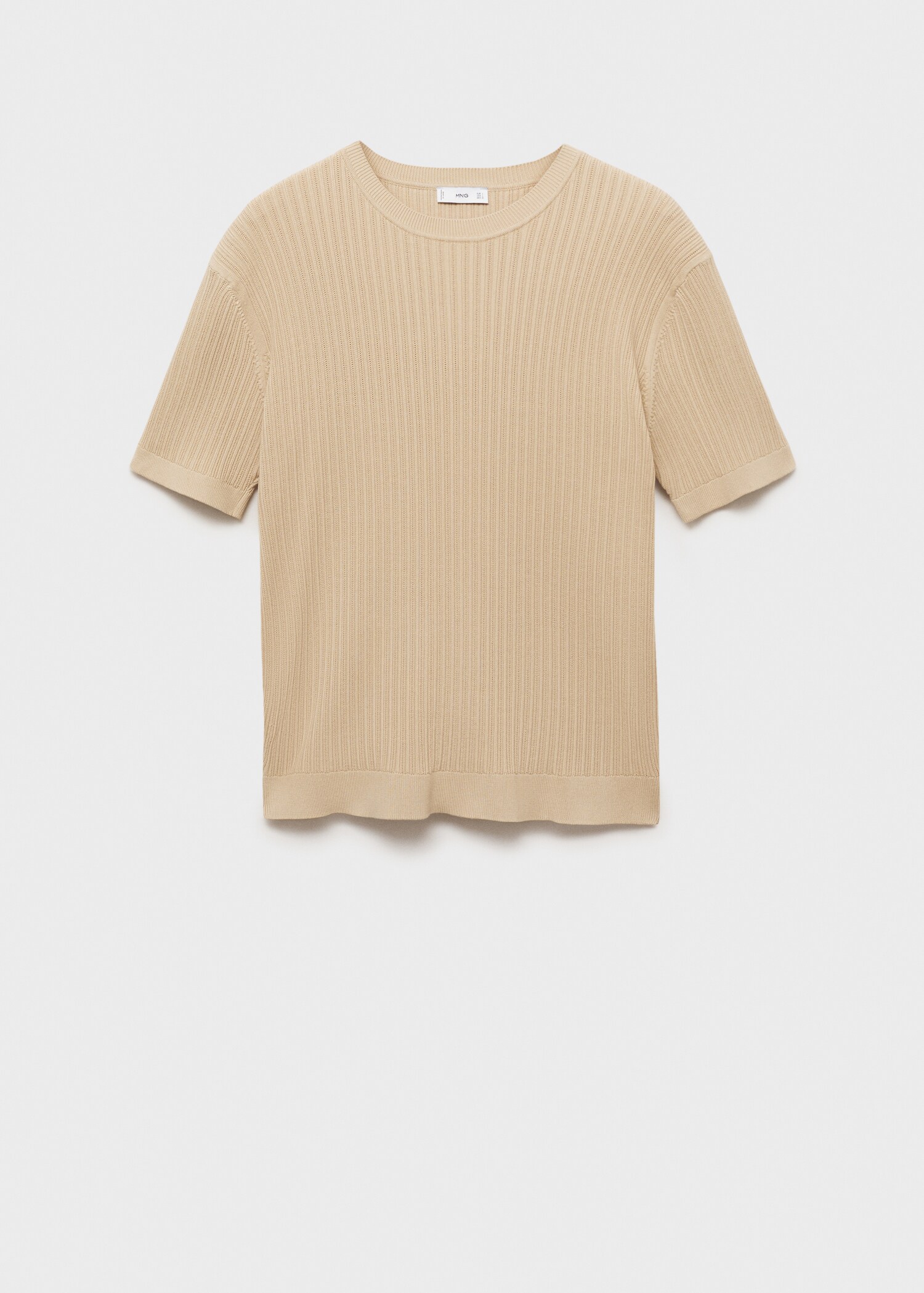 Braided cotton knitted T-shirt - Article without model