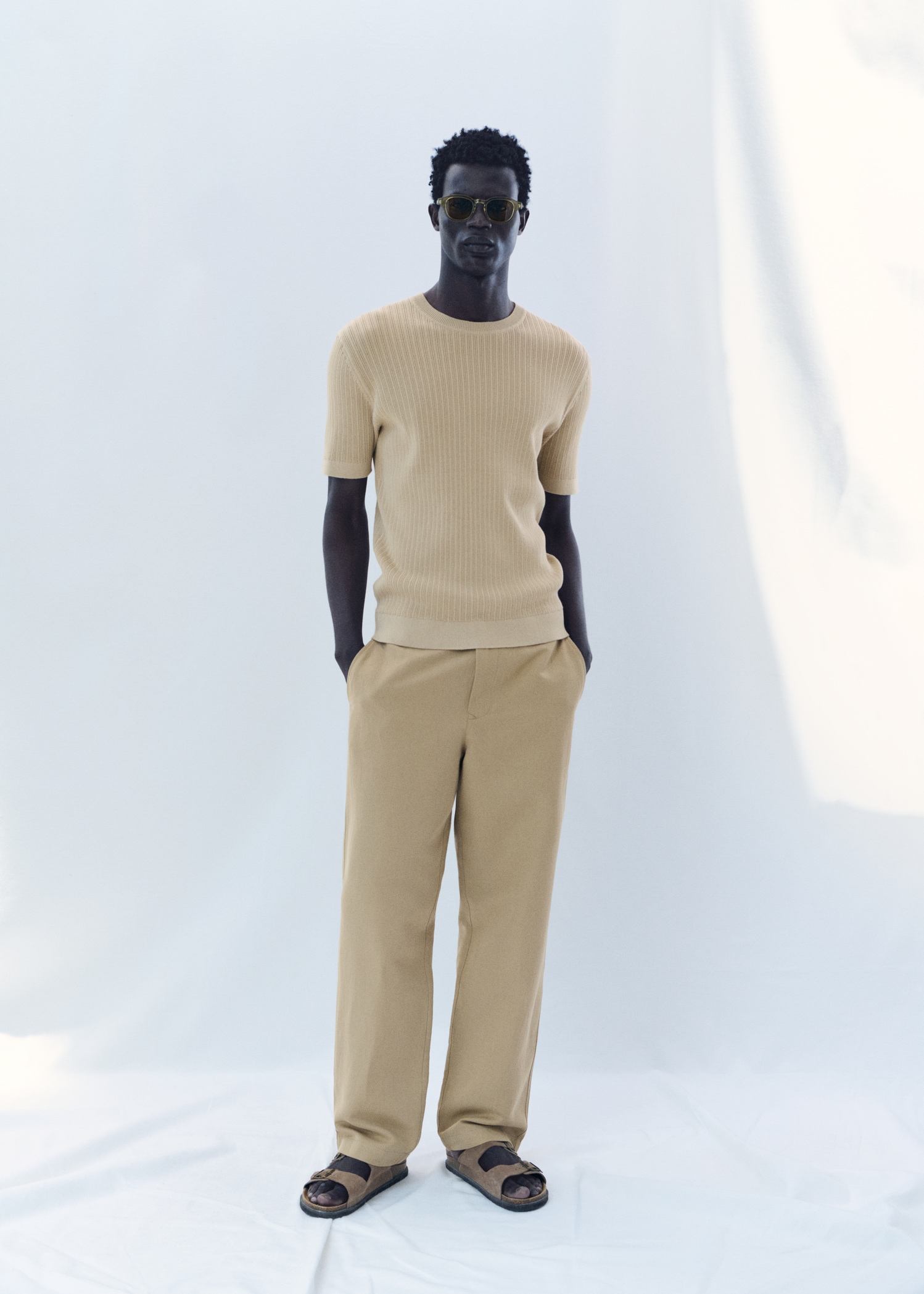 Braided cotton knitted T-shirt - Details of the article 3