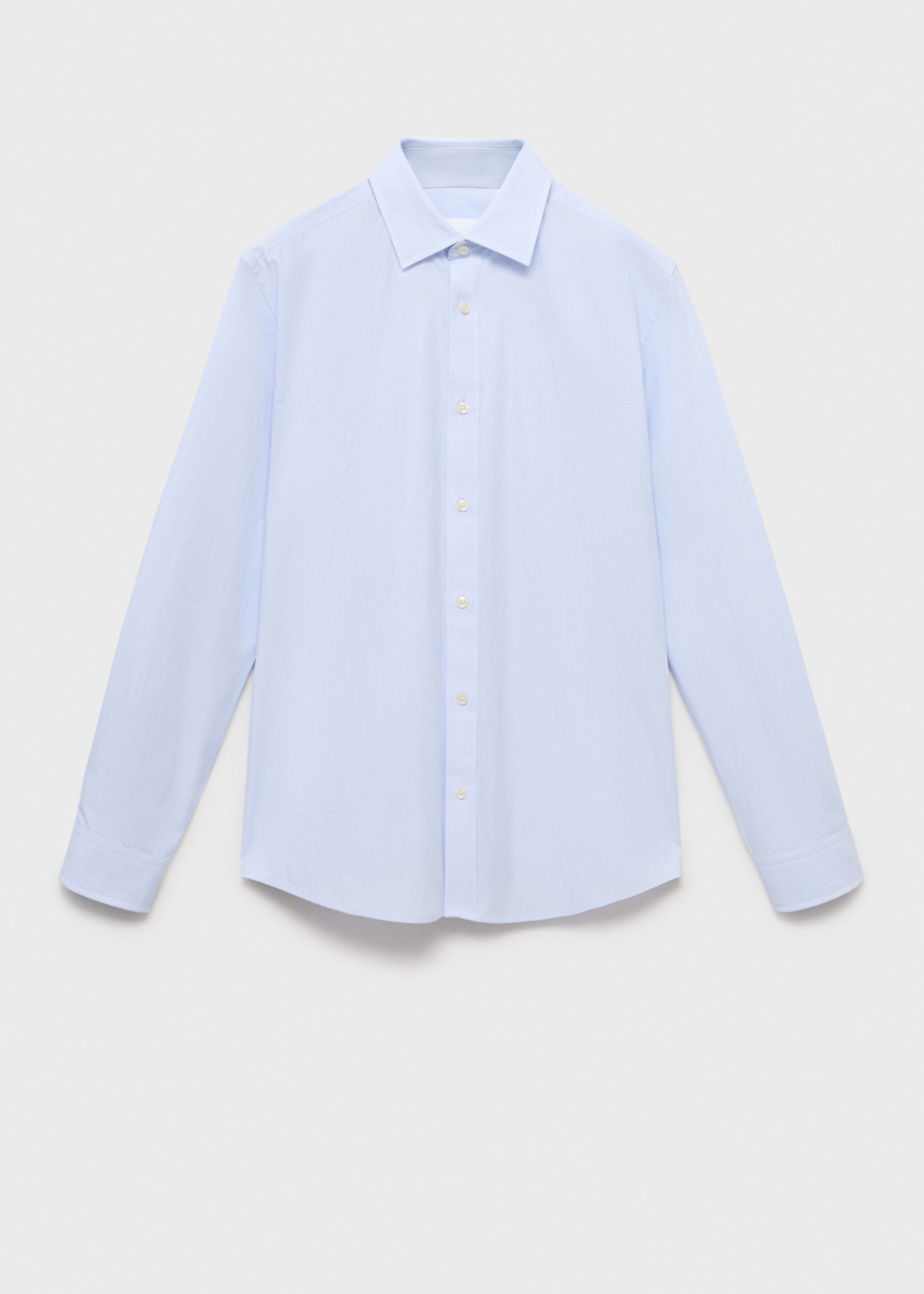 Gestreept slim-fit overhemd 100% katoen - Artikel zonder model, Hemelsblauw. Ref: 87065937-00.