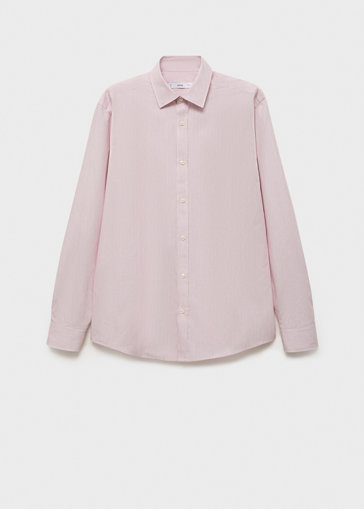 100% cotton slim-fit striped shirt - Article without model