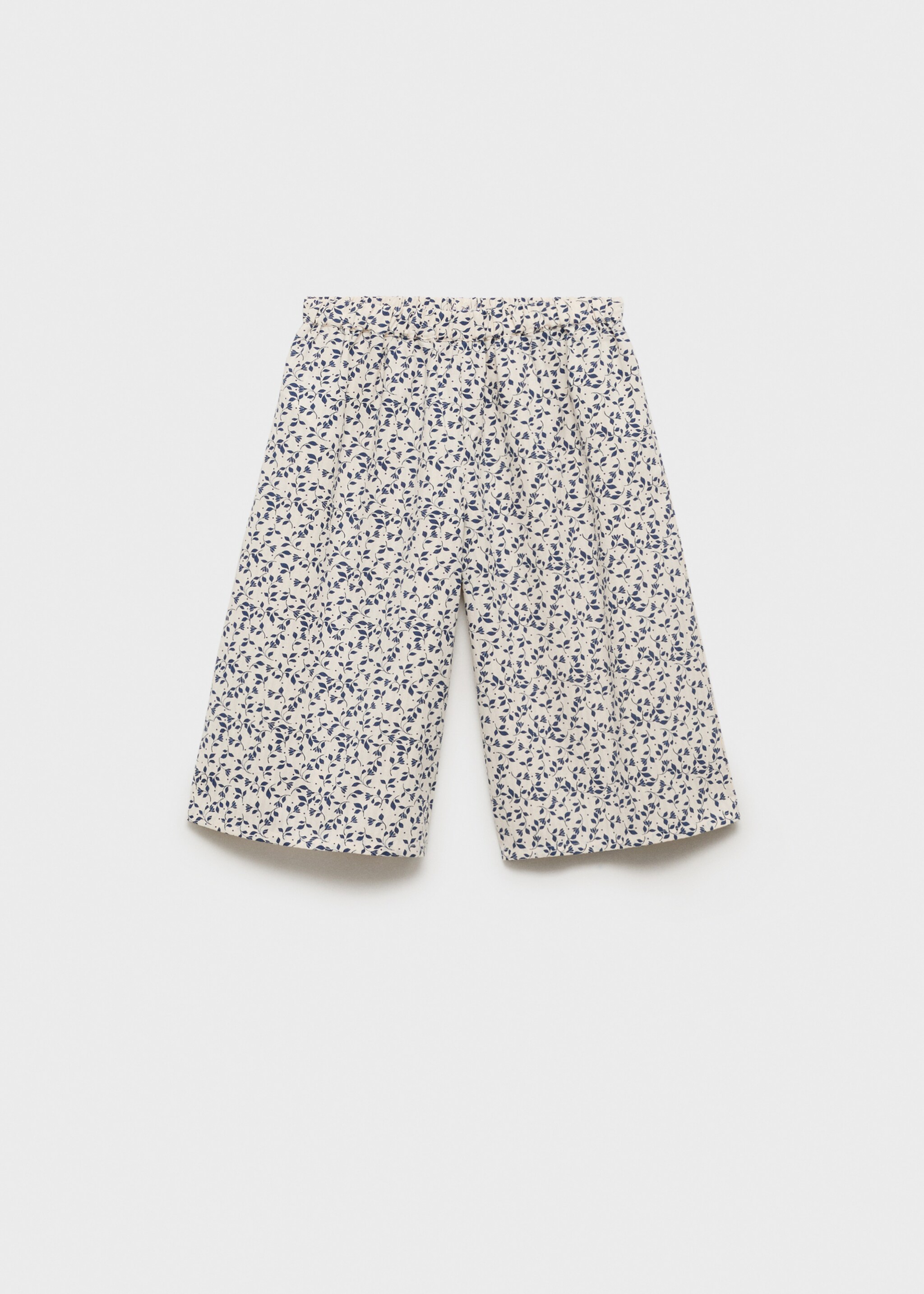 Pantalons rectes estampat floral - Article sense model, Blanc. Ref: 87065940-00.