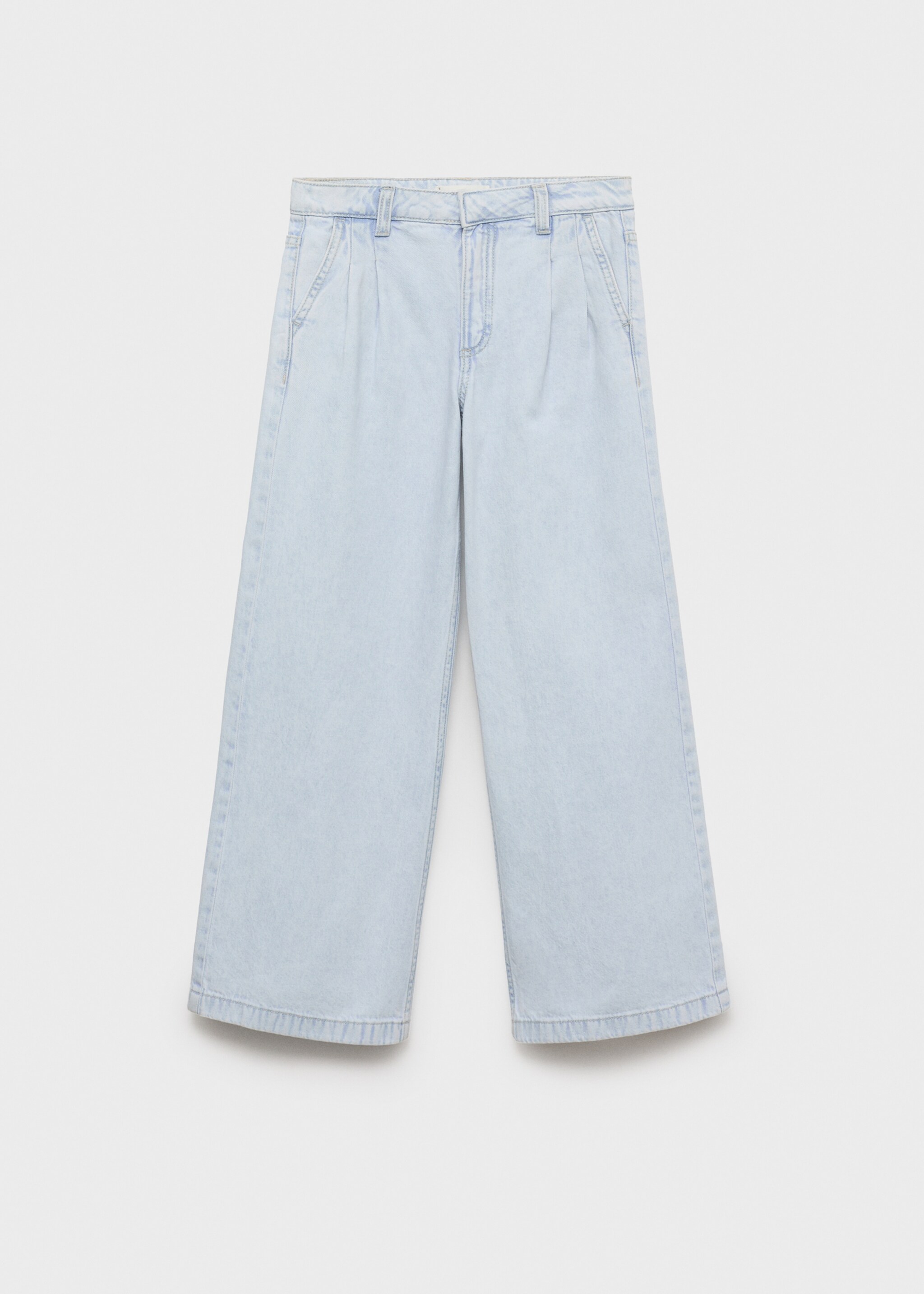 Straight-fit jeans with pleat detail - Article without model, Light Blue. Ref: 87065943-00.