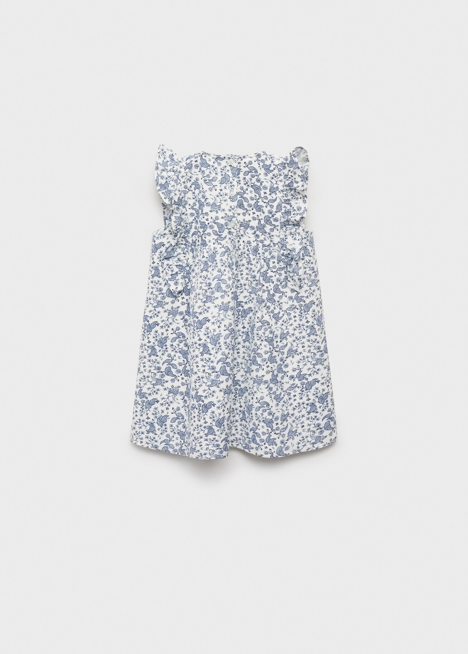 Ruffled printed dress - Reverse of the article