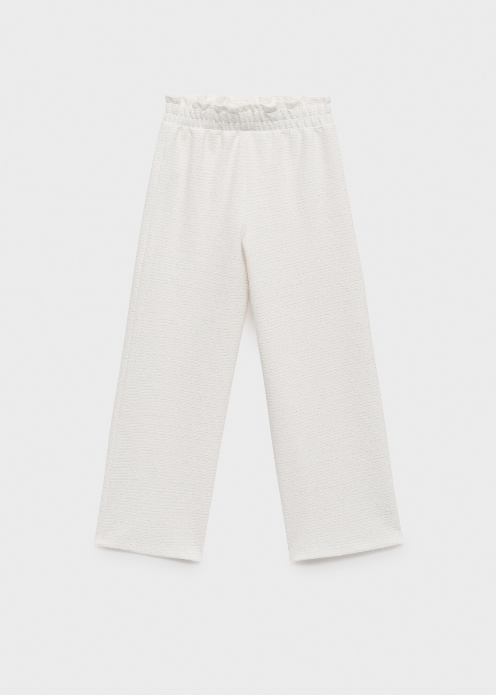 Straight textured trousers - Article without model, Off White. Ref: 87065948-00.