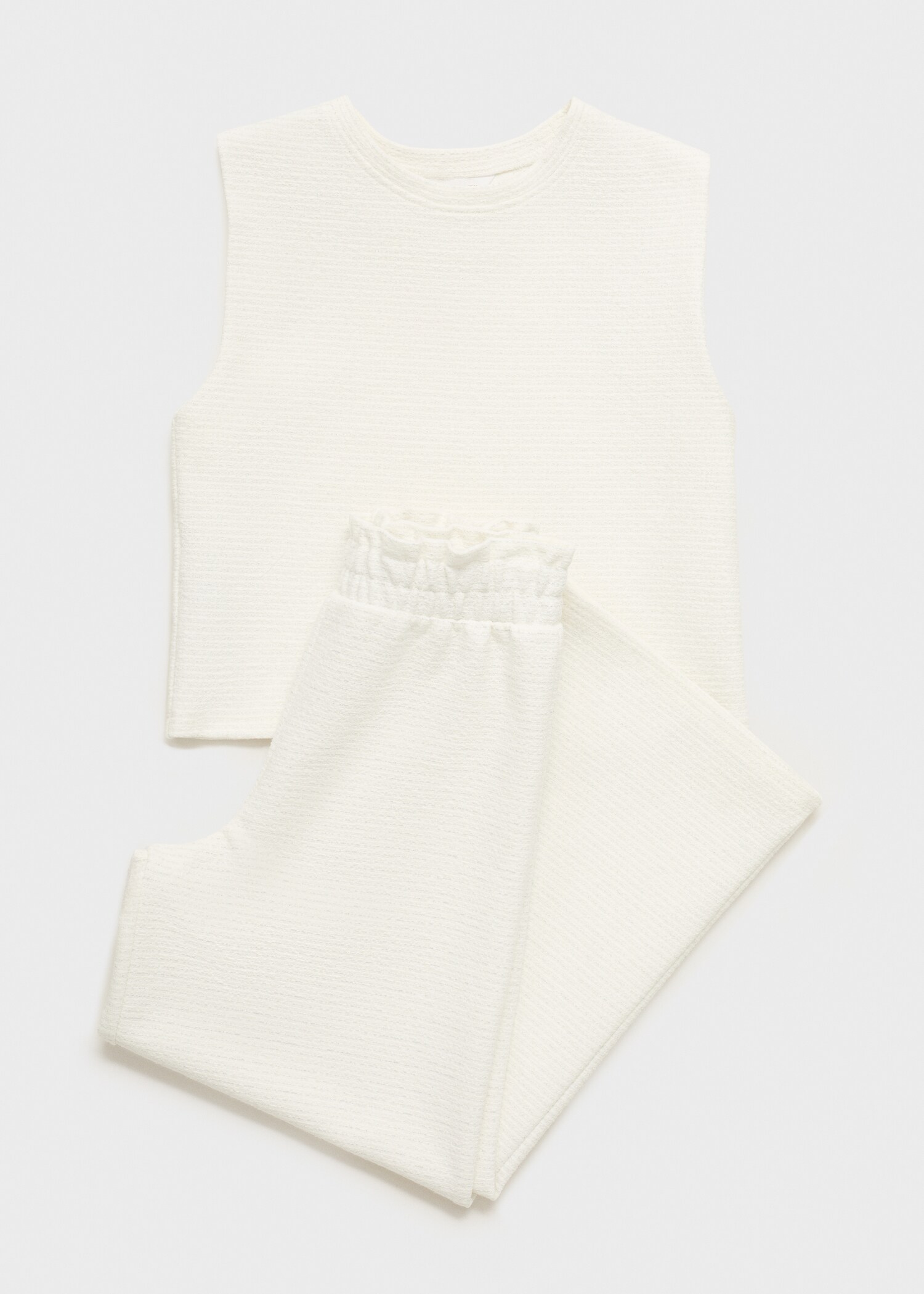 Straight textured trousers - Details of the article 8