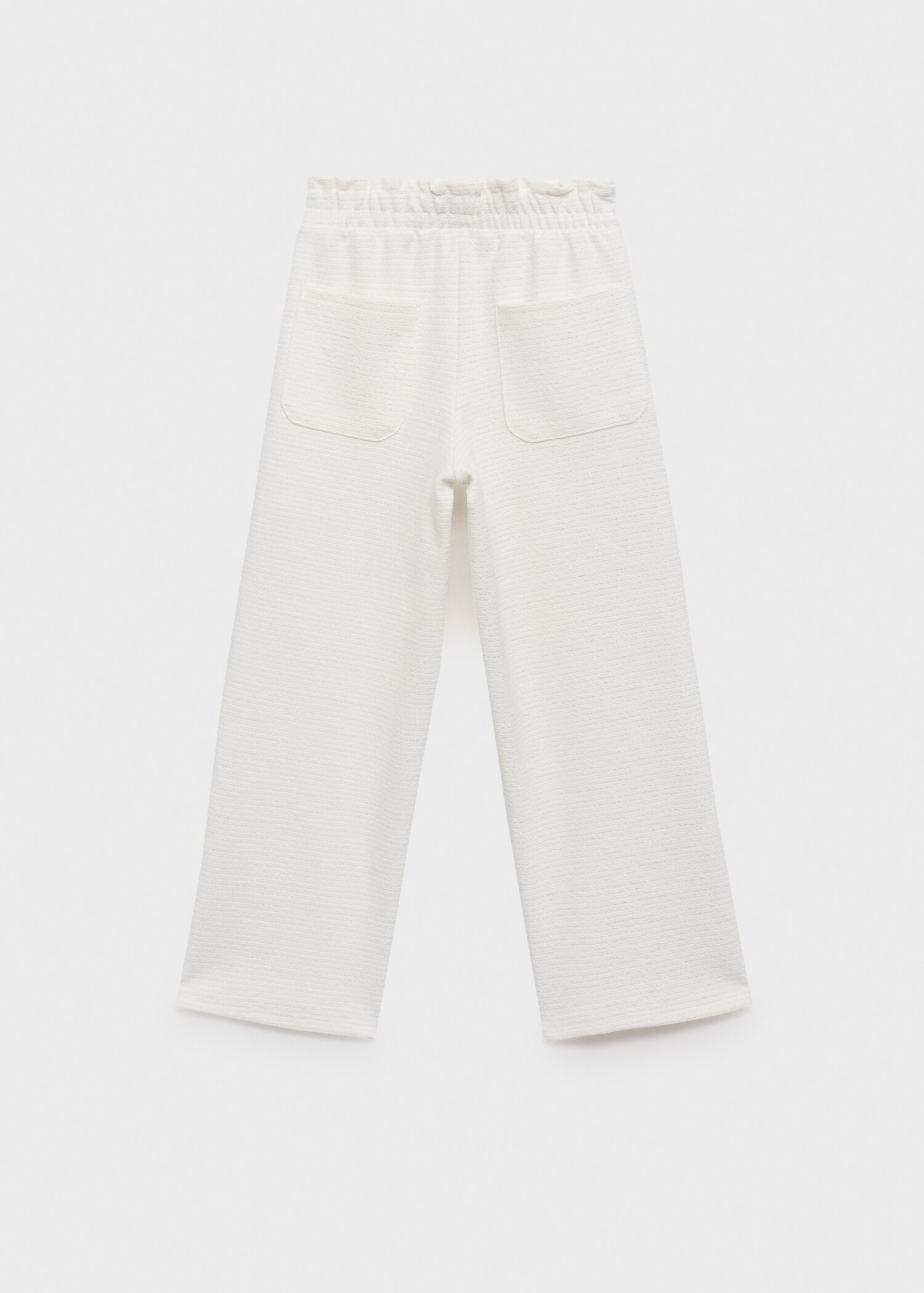Straight textured trousers - Reverse of the article